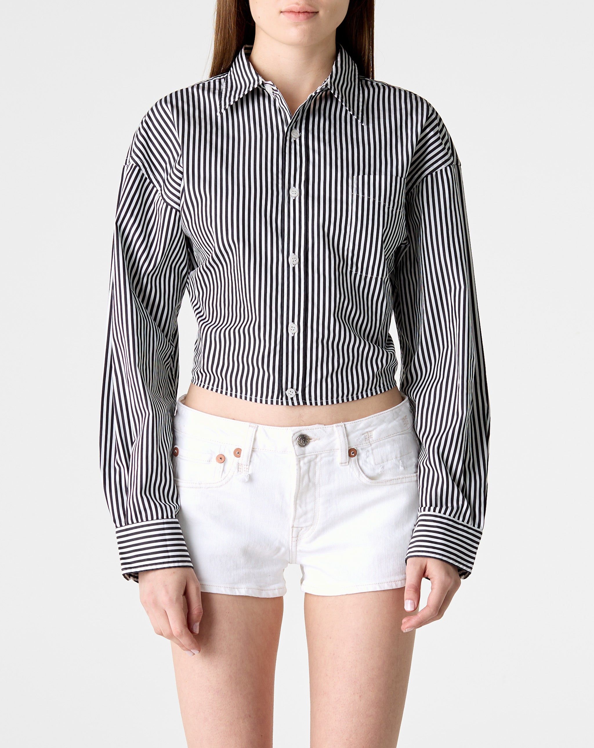 Split Hem Boyfriend Shirt
