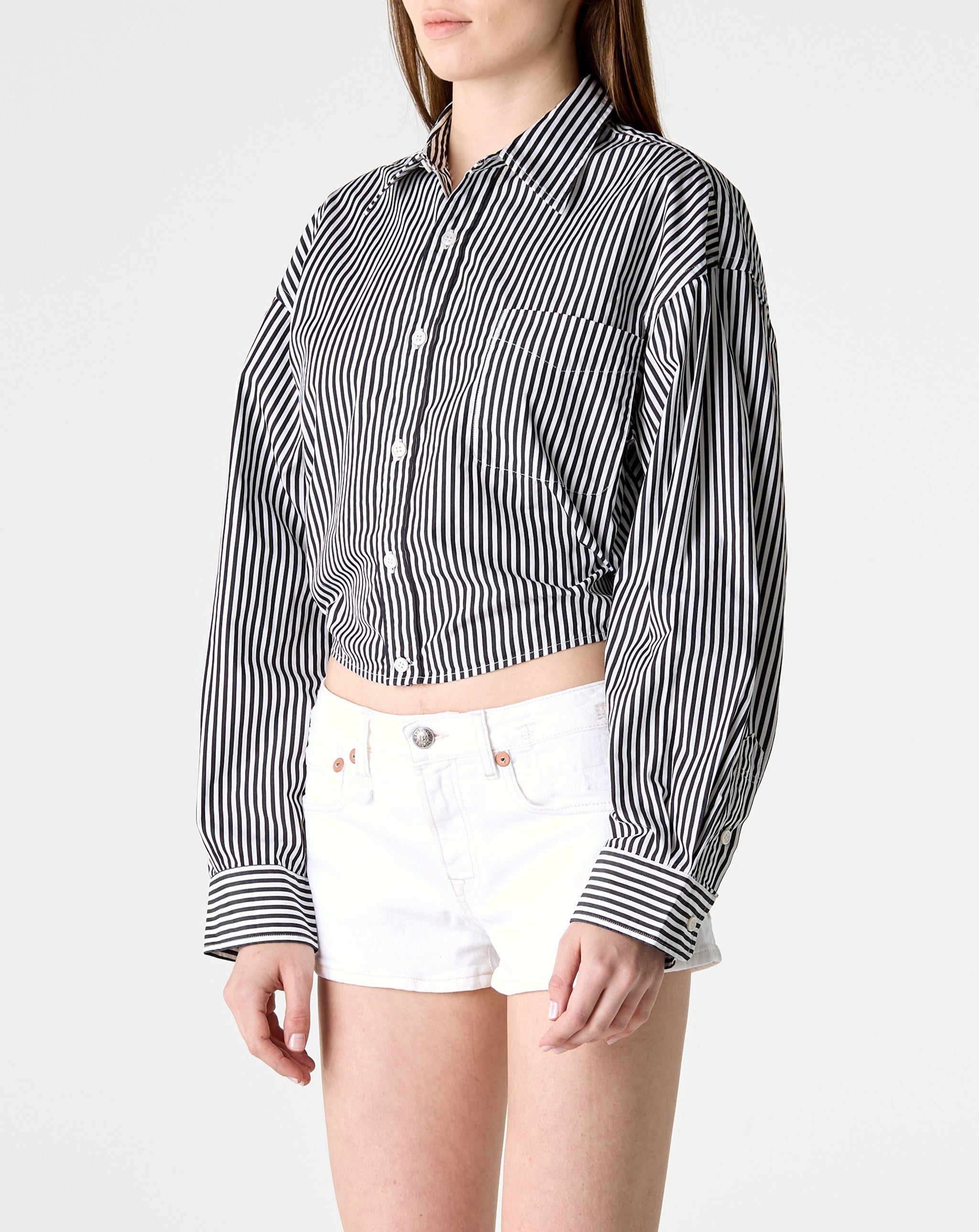 Split Hem Boyfriend Shirt