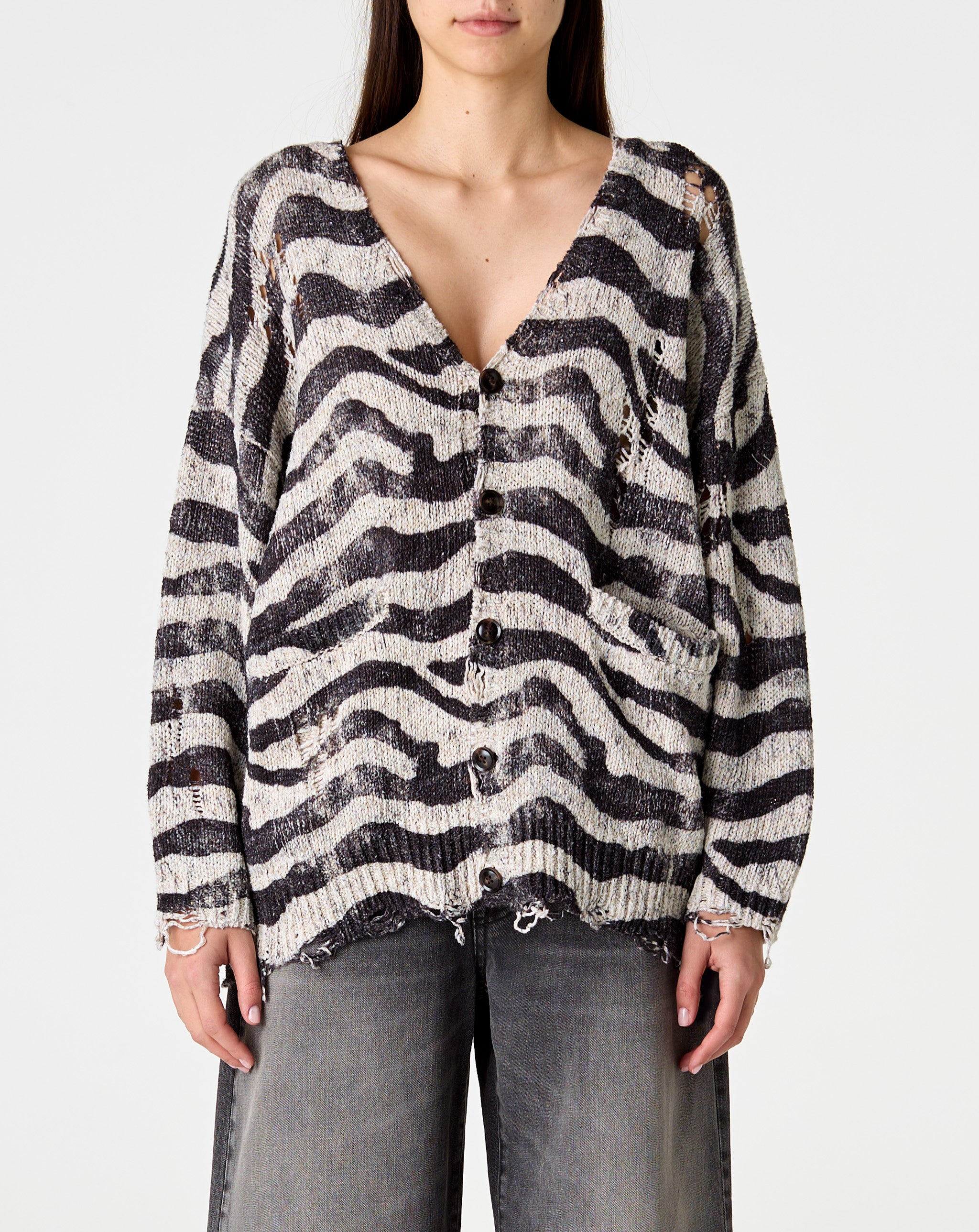 Printed Oversized Cardigan