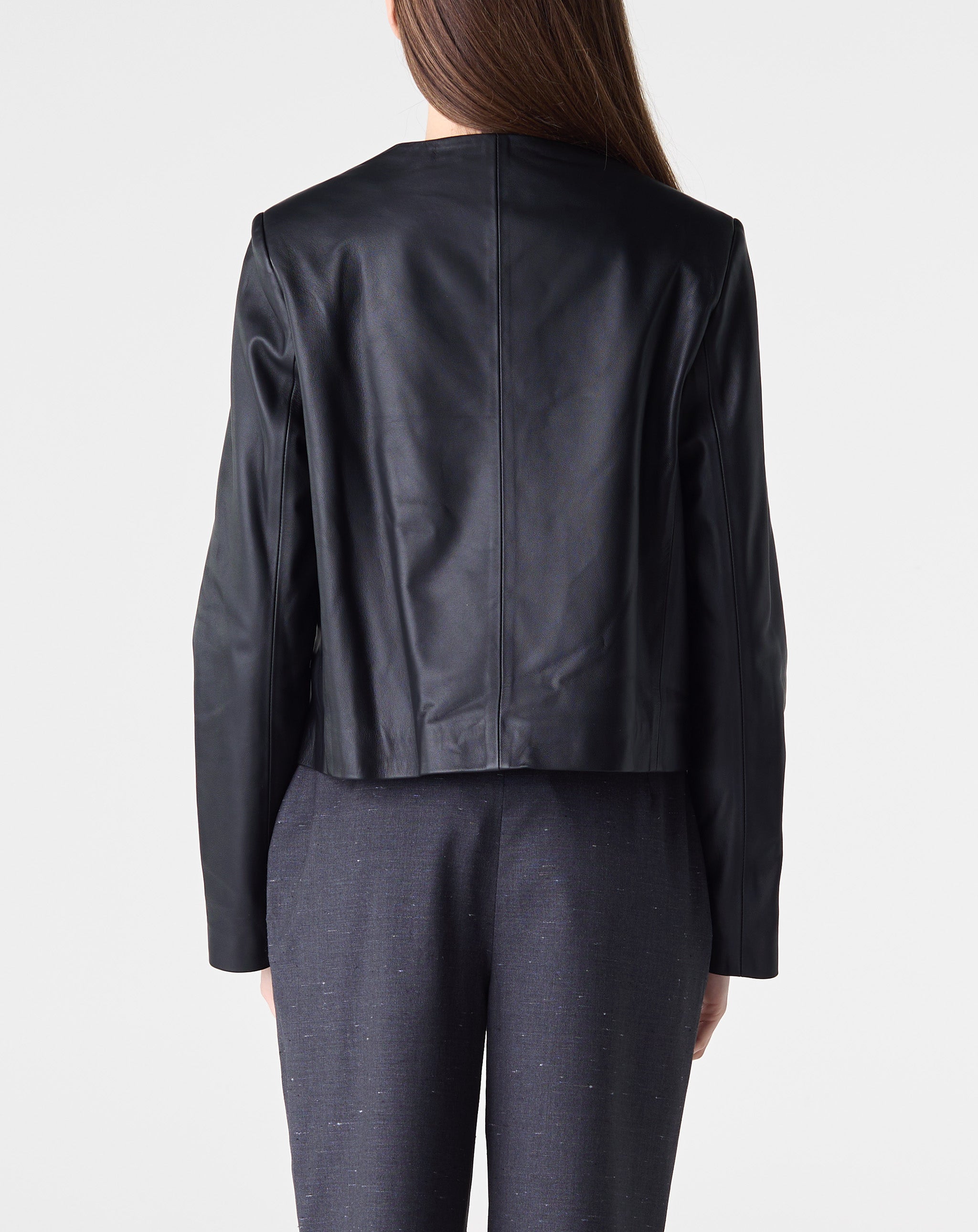 Raho Cropped Leather Jacket