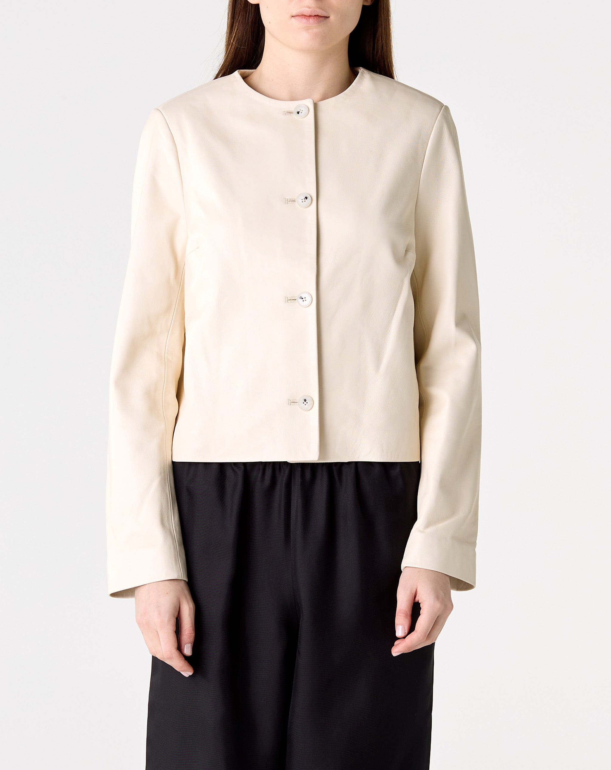 Raho Cropped Leather Jacket