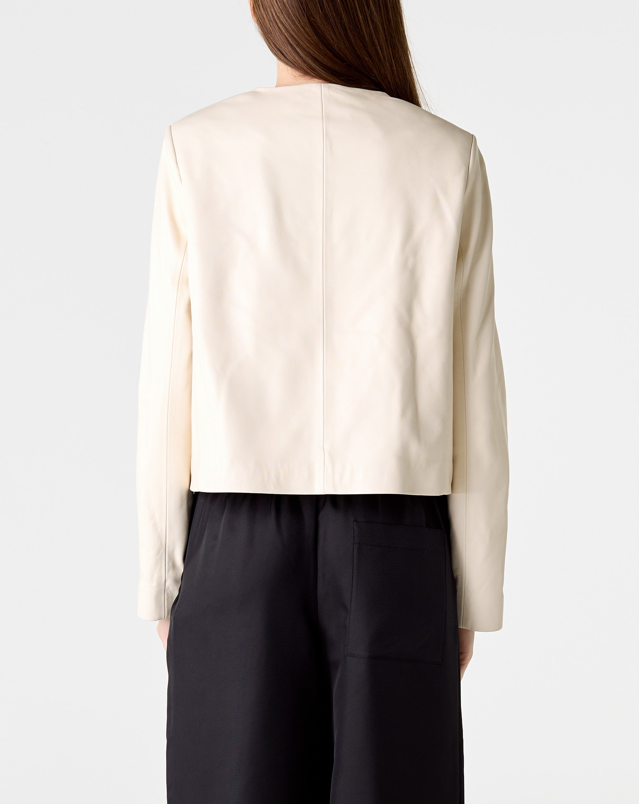 Raho Cropped Leather Jacket