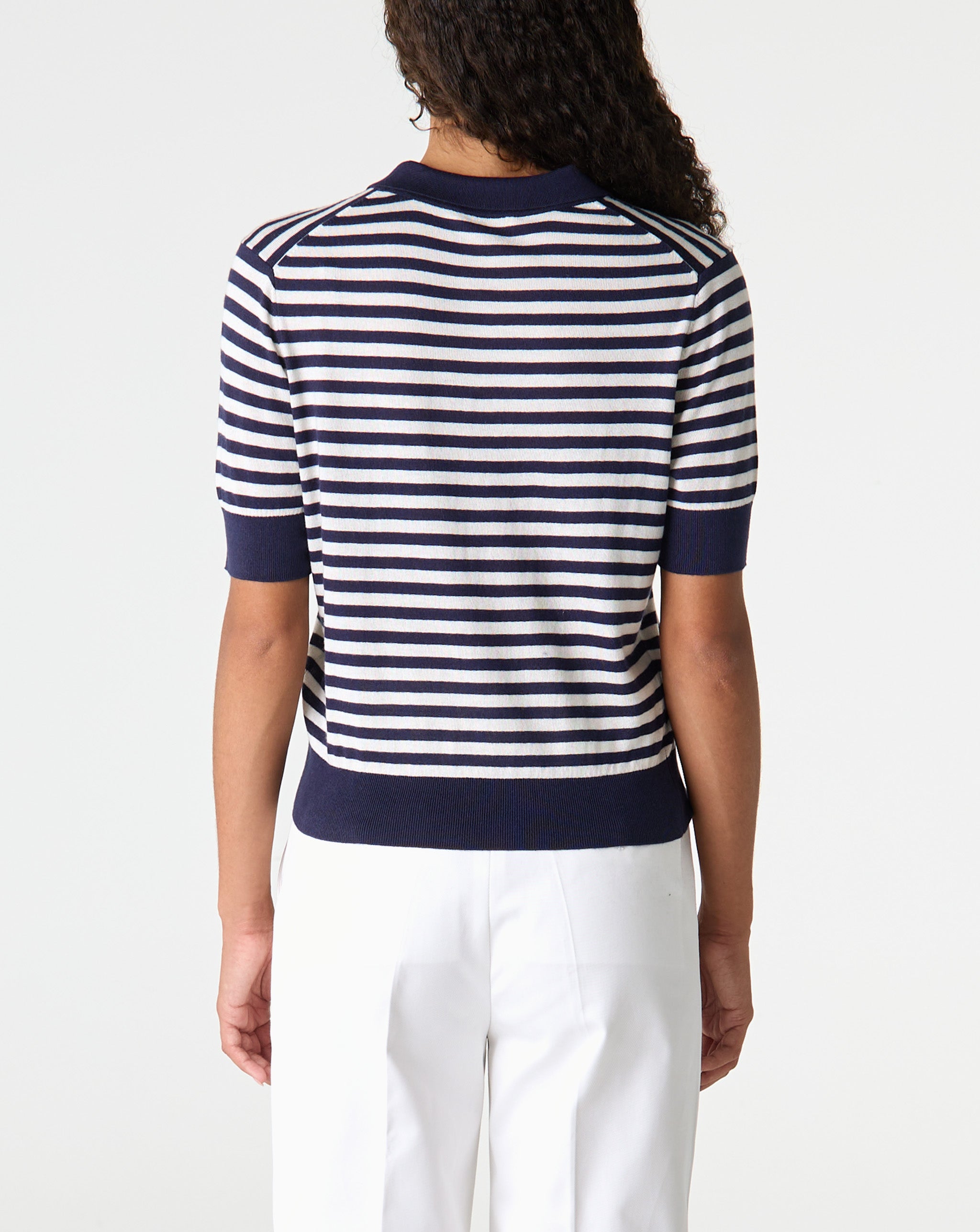 Stripe Knit Polo