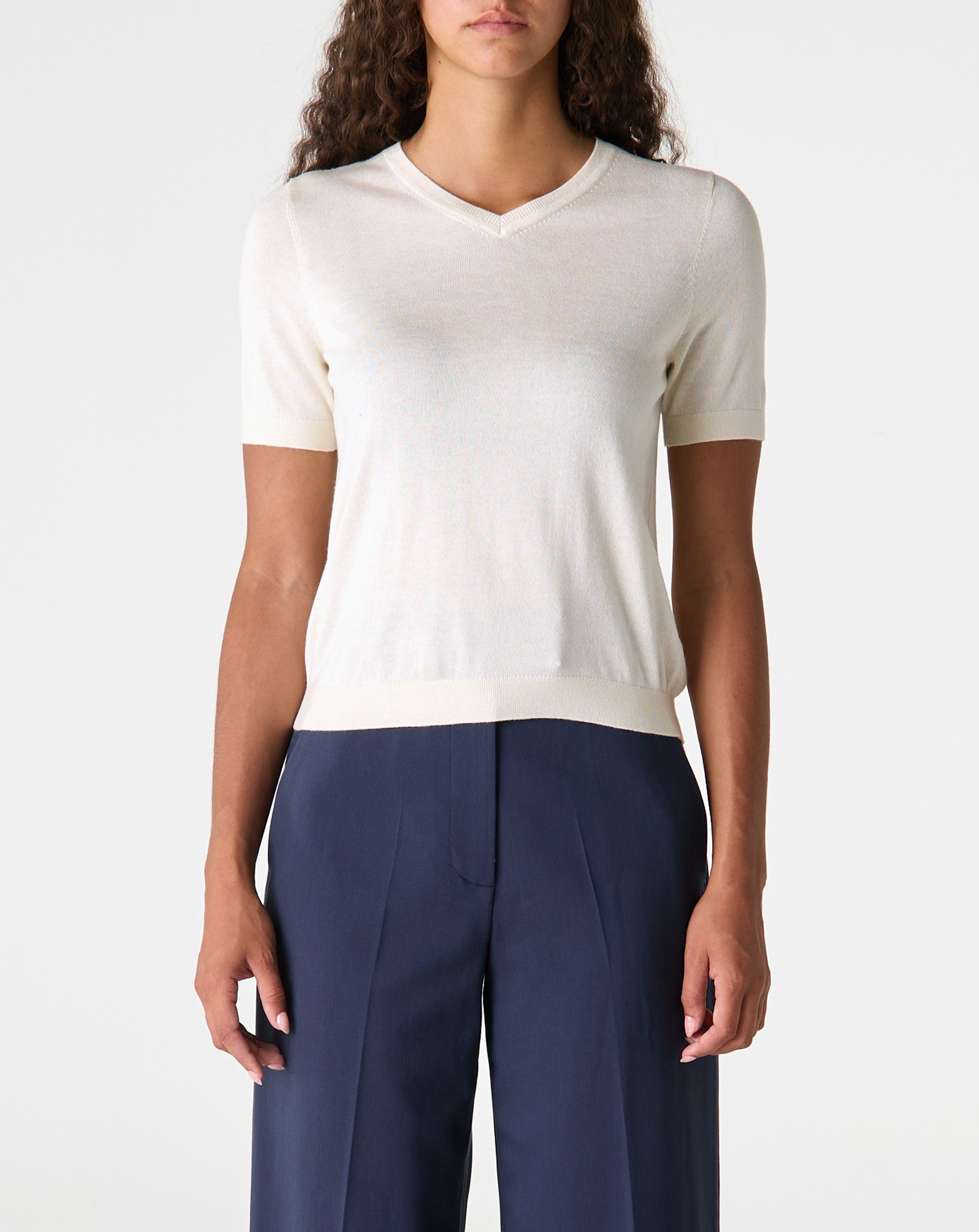 V-Neck Knit Tee