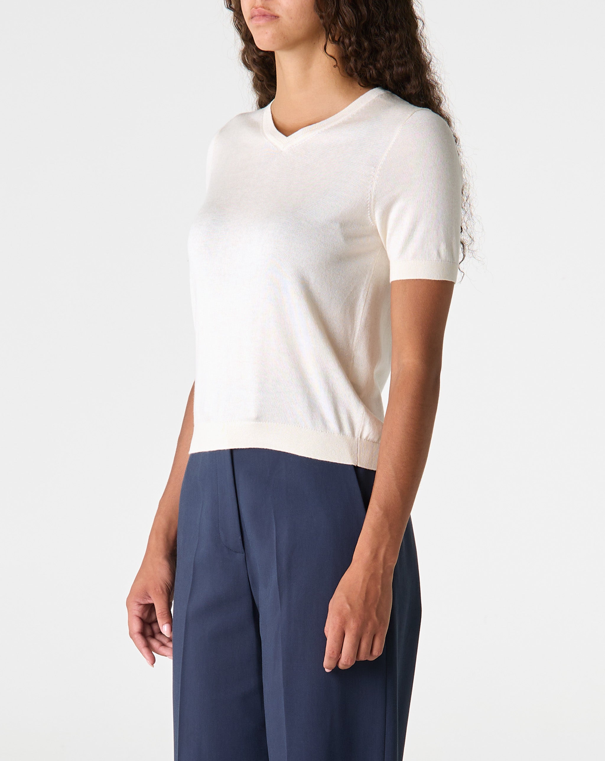 V-Neck Knit Tee