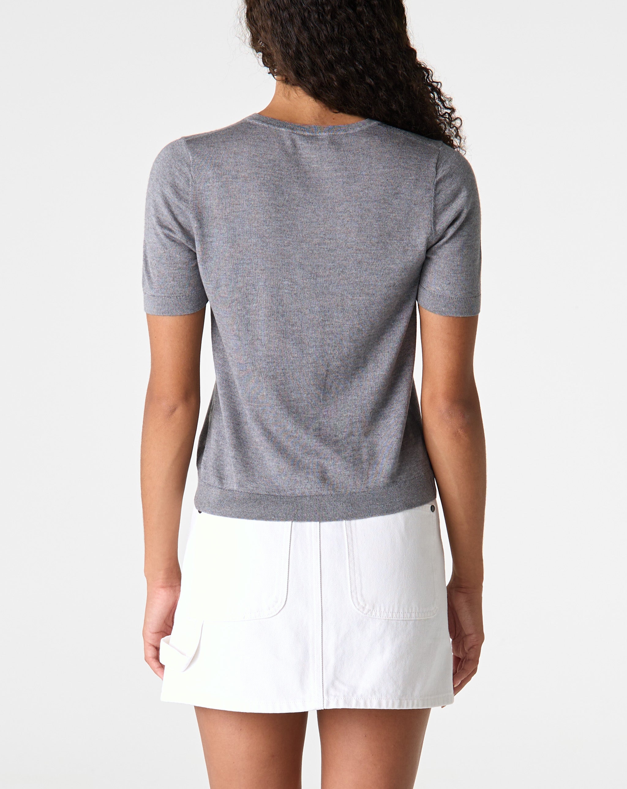 V-Neck Knit Tee