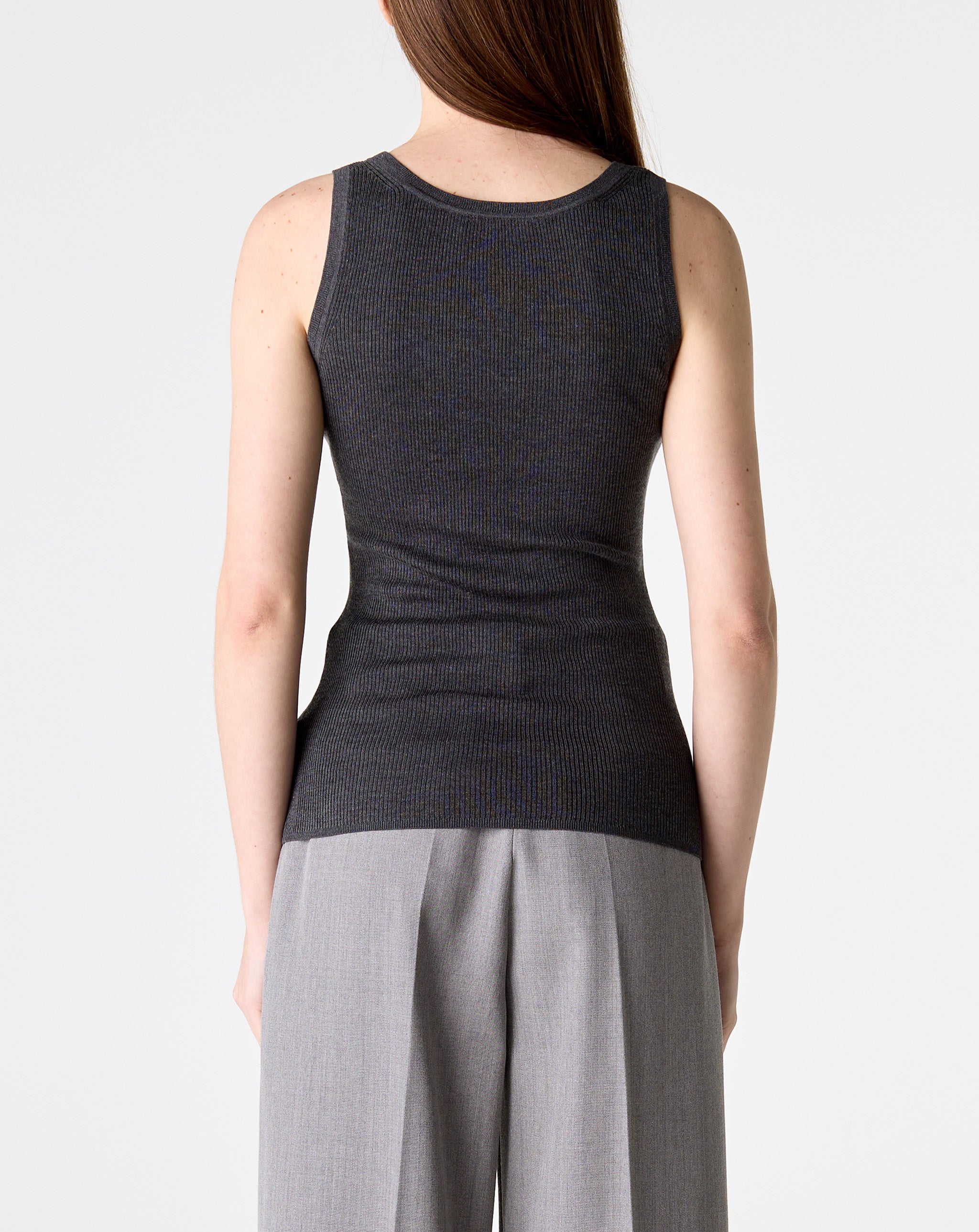 Silk Cashmere Rib Tank