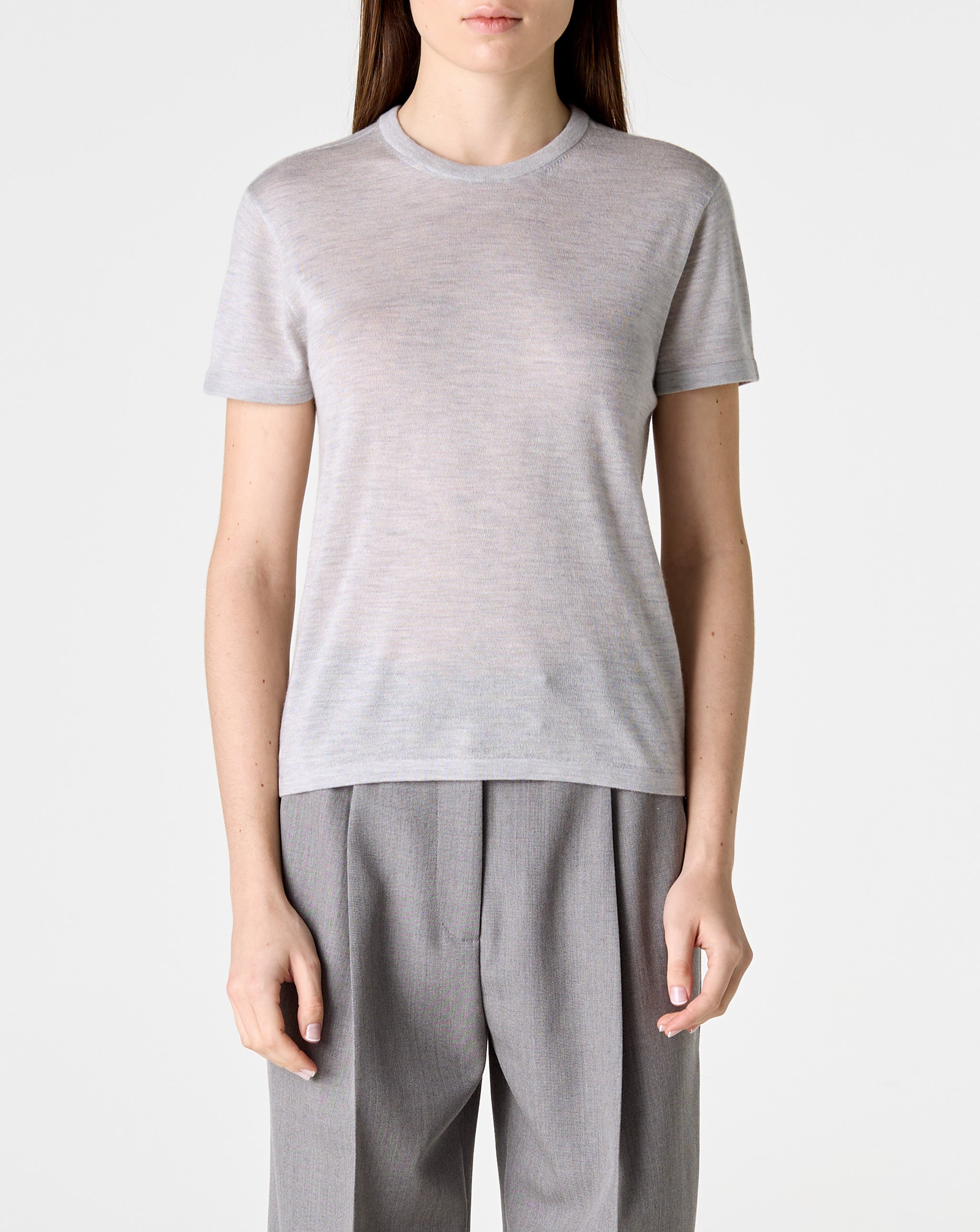 Cashmere Silk Knit Tee