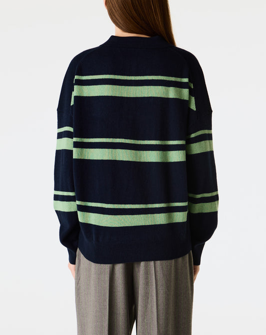 Cashmere Striped Polo