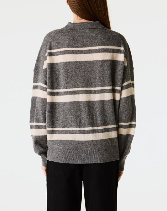Cashmere Striped Polo