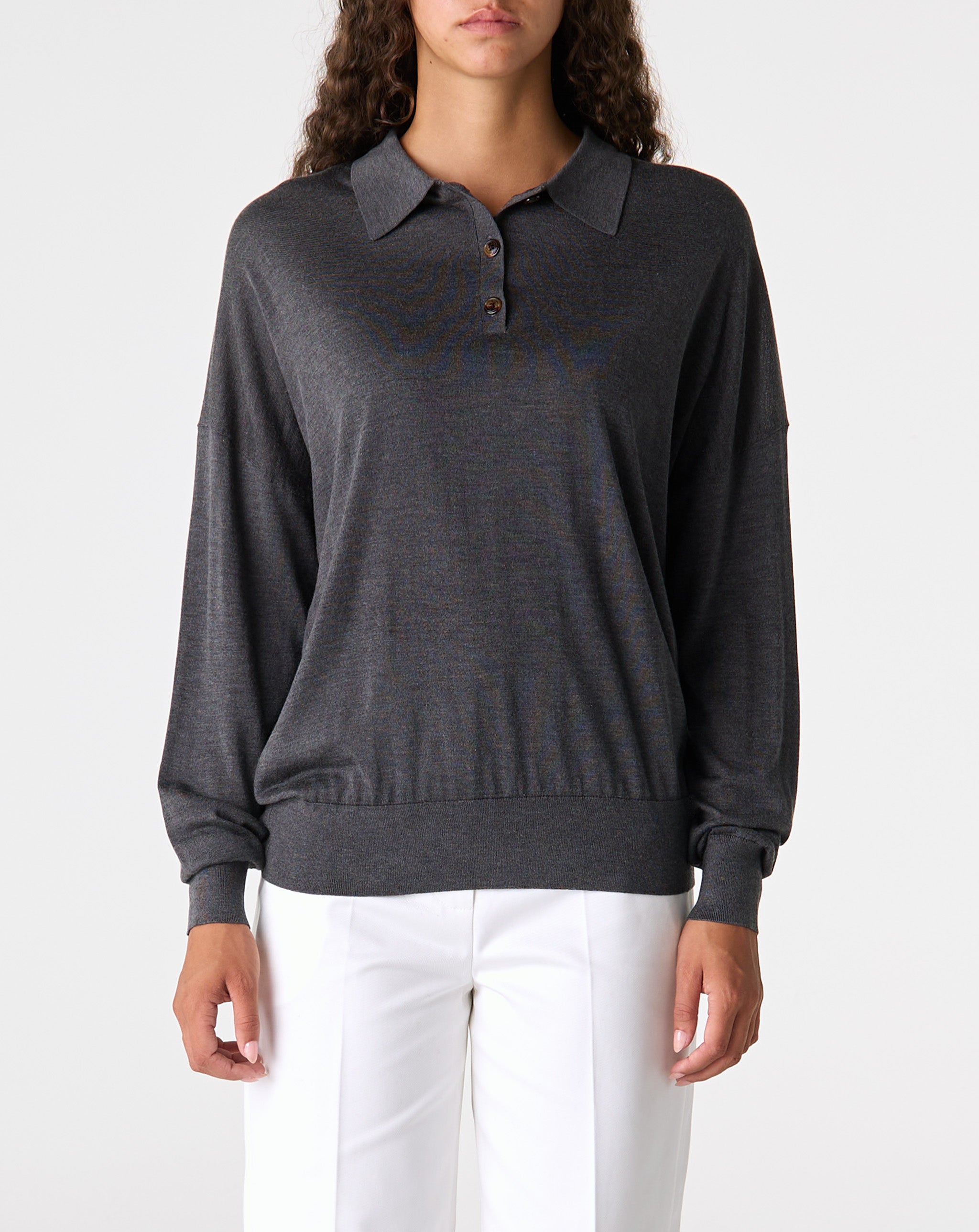 Silk Cashmere L/S Polo