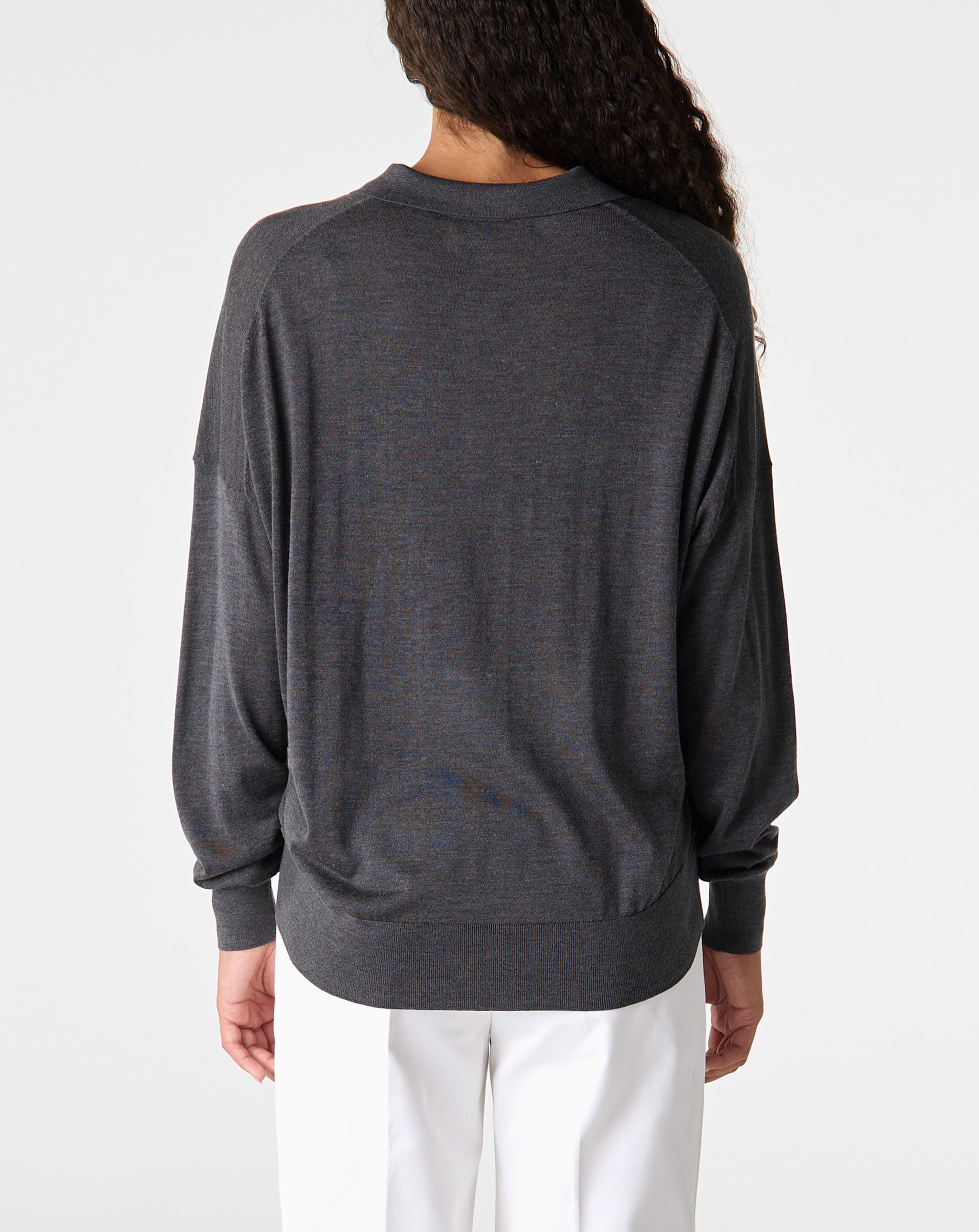 Silk Cashmere L/S Polo