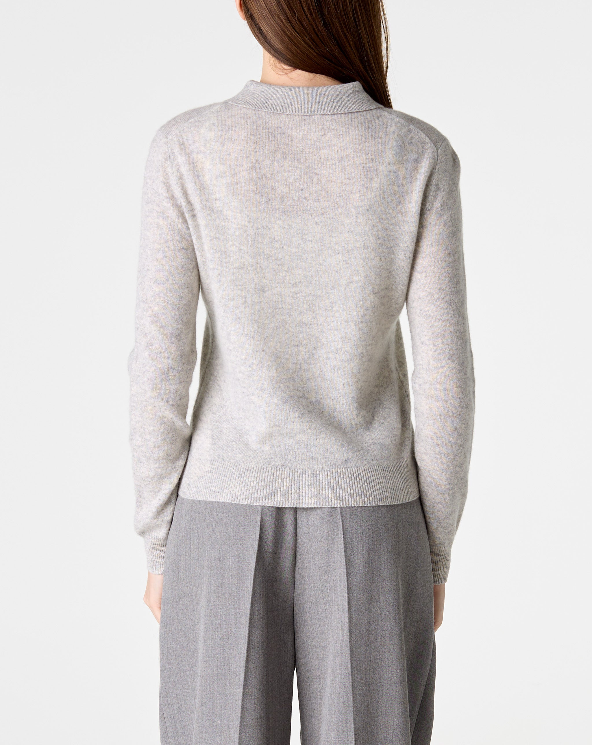 Cashmere Long Sleeve Polo