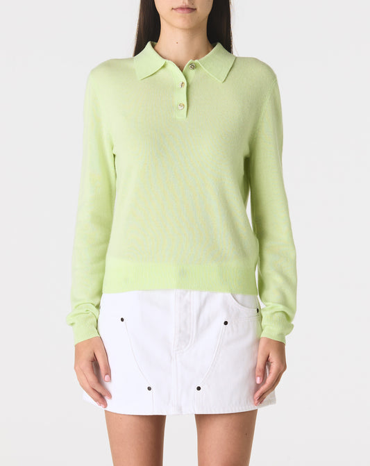 Cashmere Long Sleeve Polo