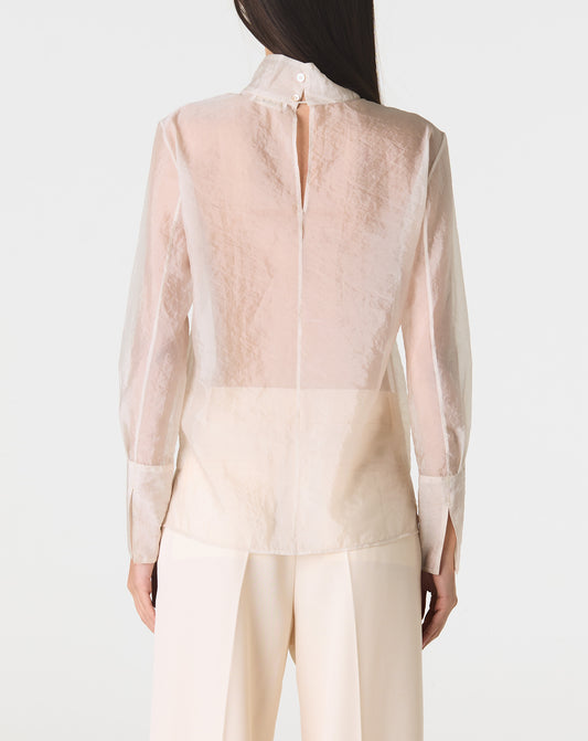 Organza Turtleneck Blouse