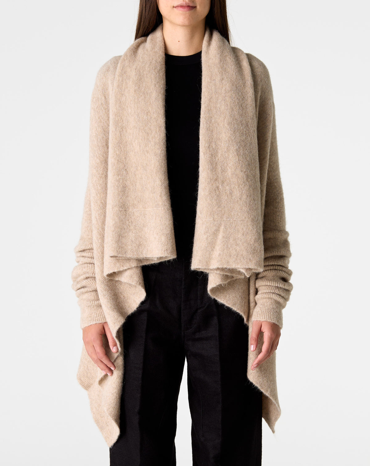 Hooded Medium Wrap Cardigan