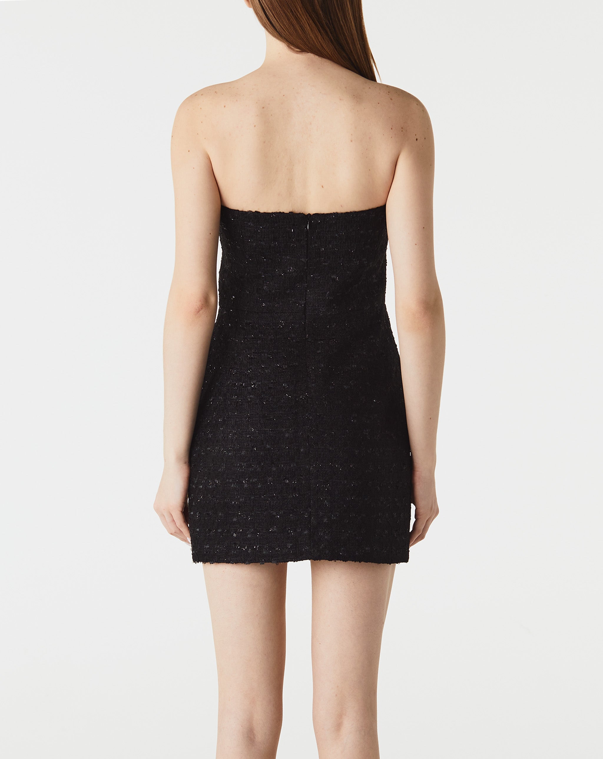 Tweed Maxi Strapless Dress