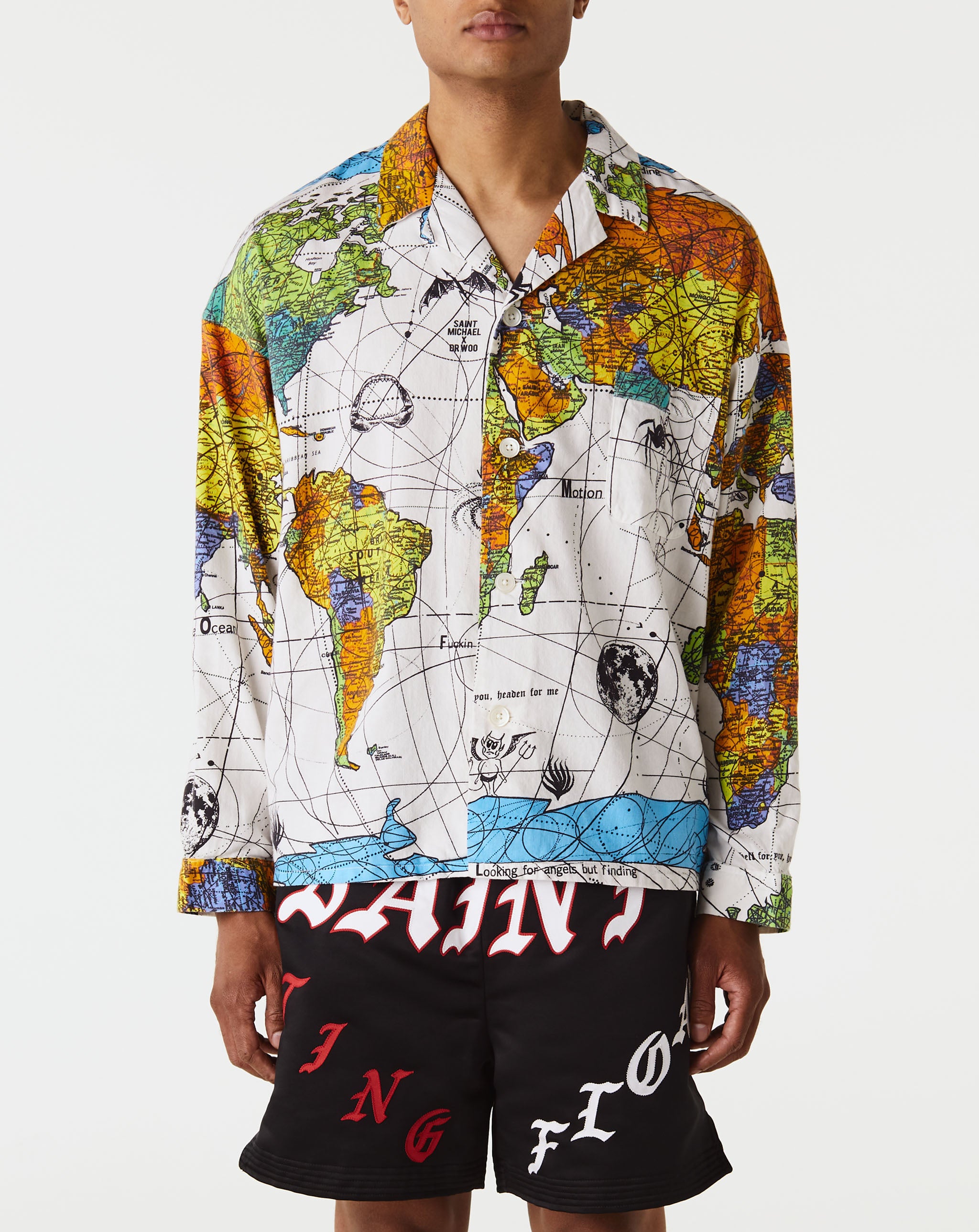 World Map Pajama Shirt