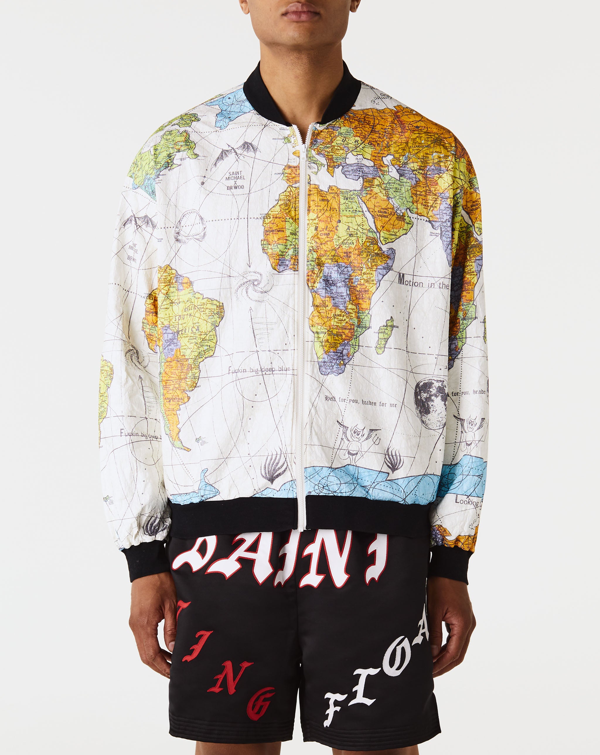 World Map Parer Jacket