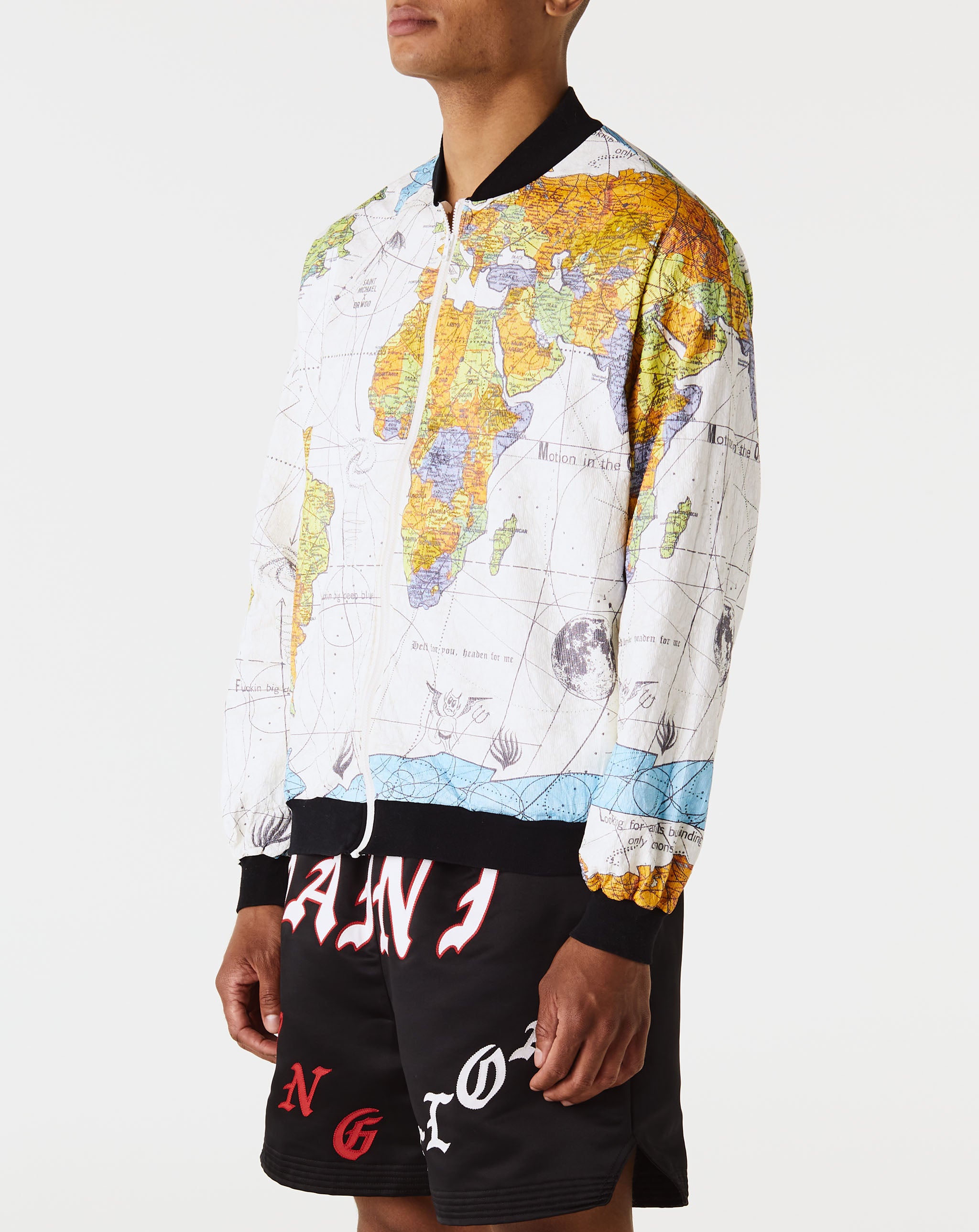 World Map Parer Jacket