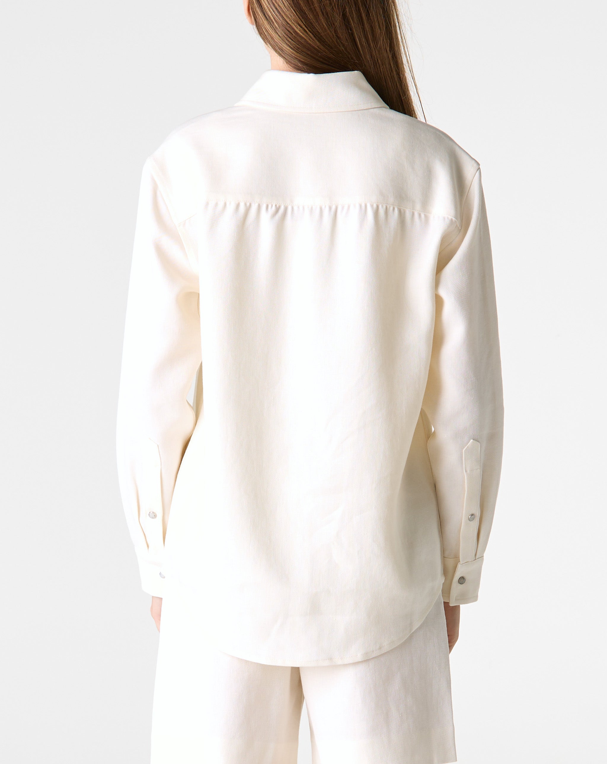 Ivory Solid Linen Shirt