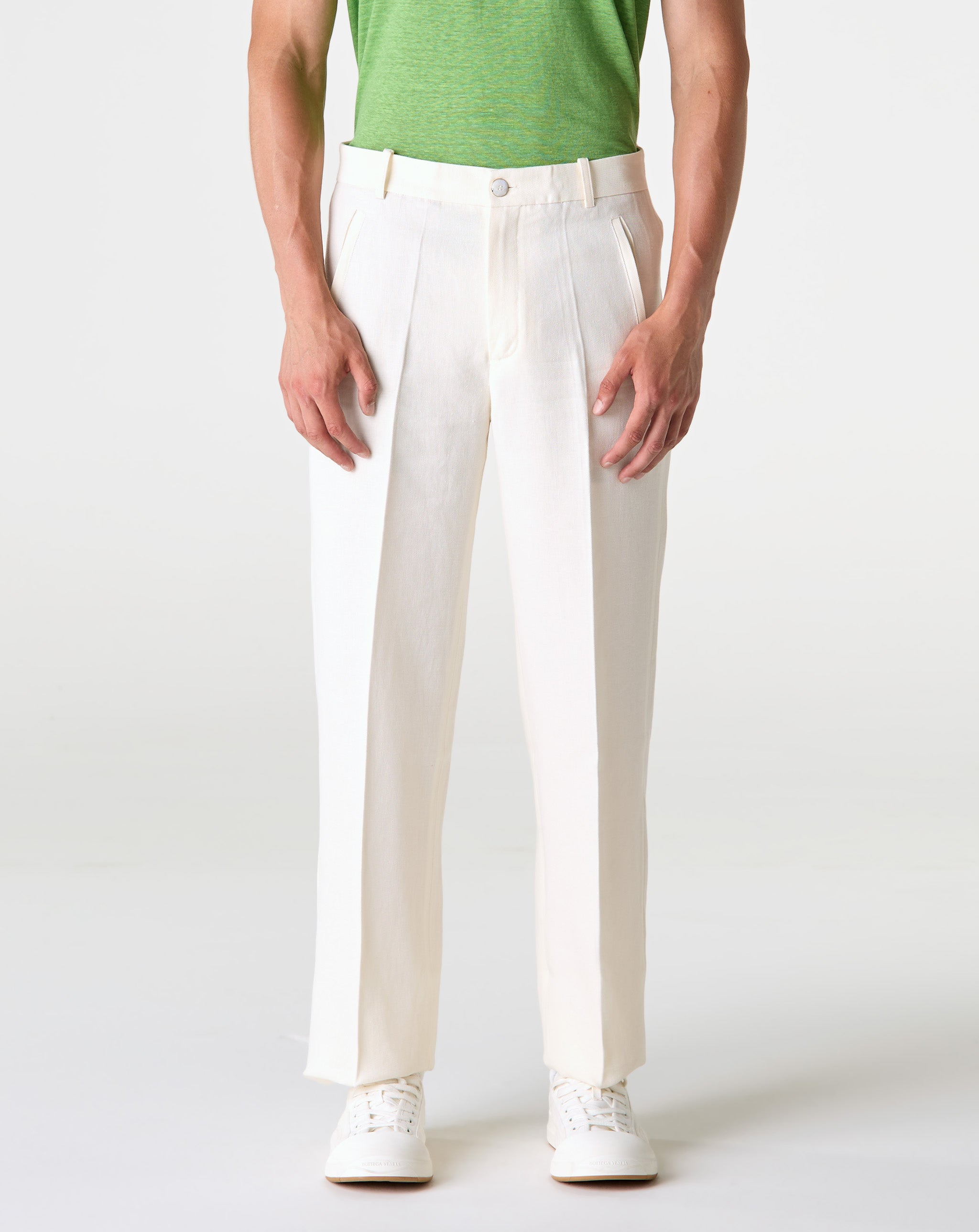 Ivory Linen Trouser
