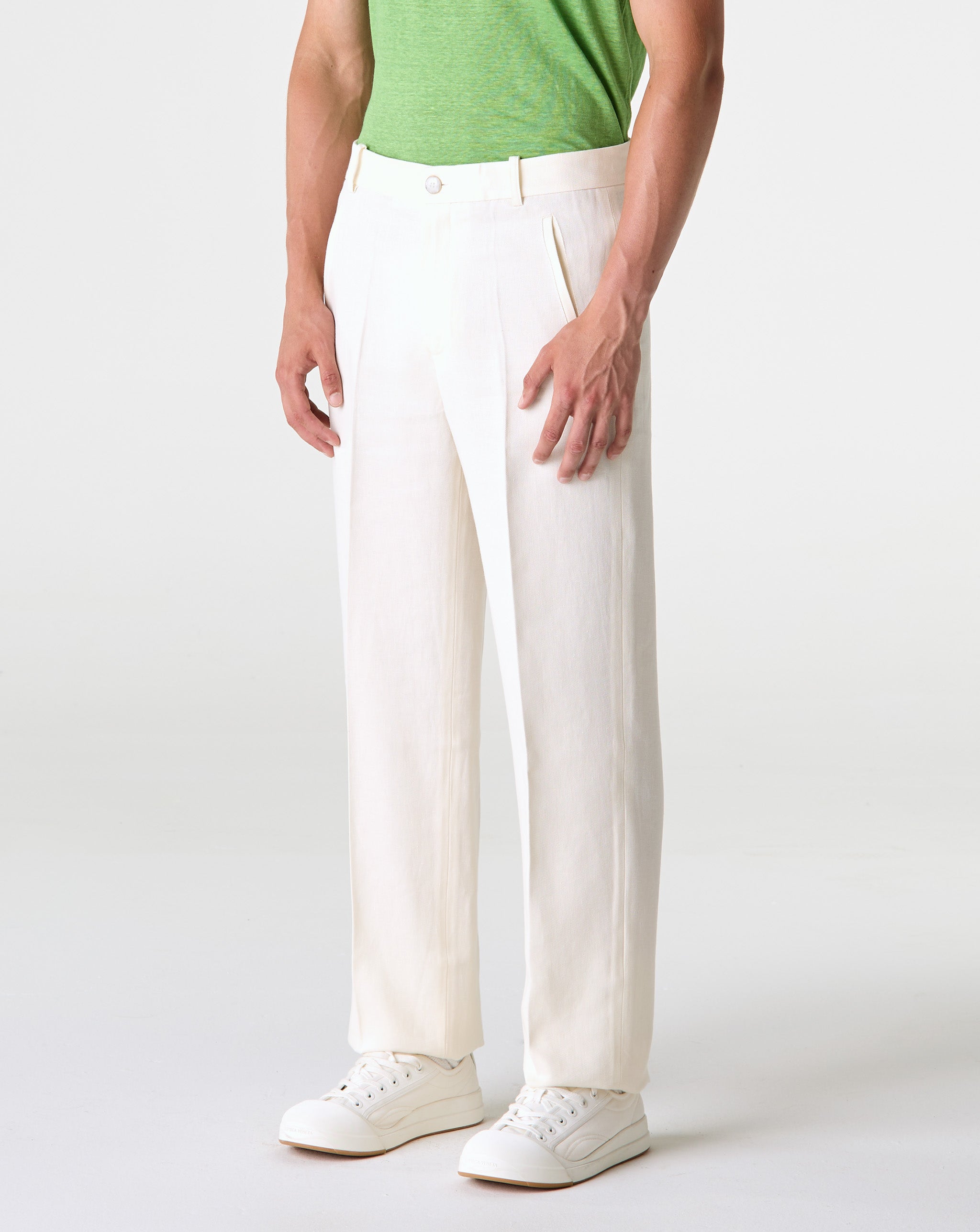Ivory Linen Trouser