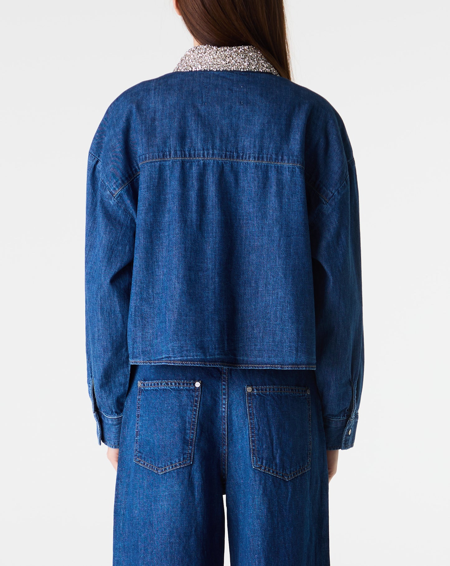 Ex'S Denim W/ Crystal Collar