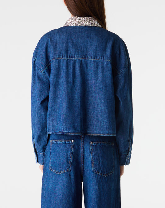 Ex'S Denim W/ Crystal Collar