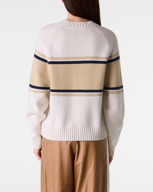 Saddle Crewneck W/ Stripes