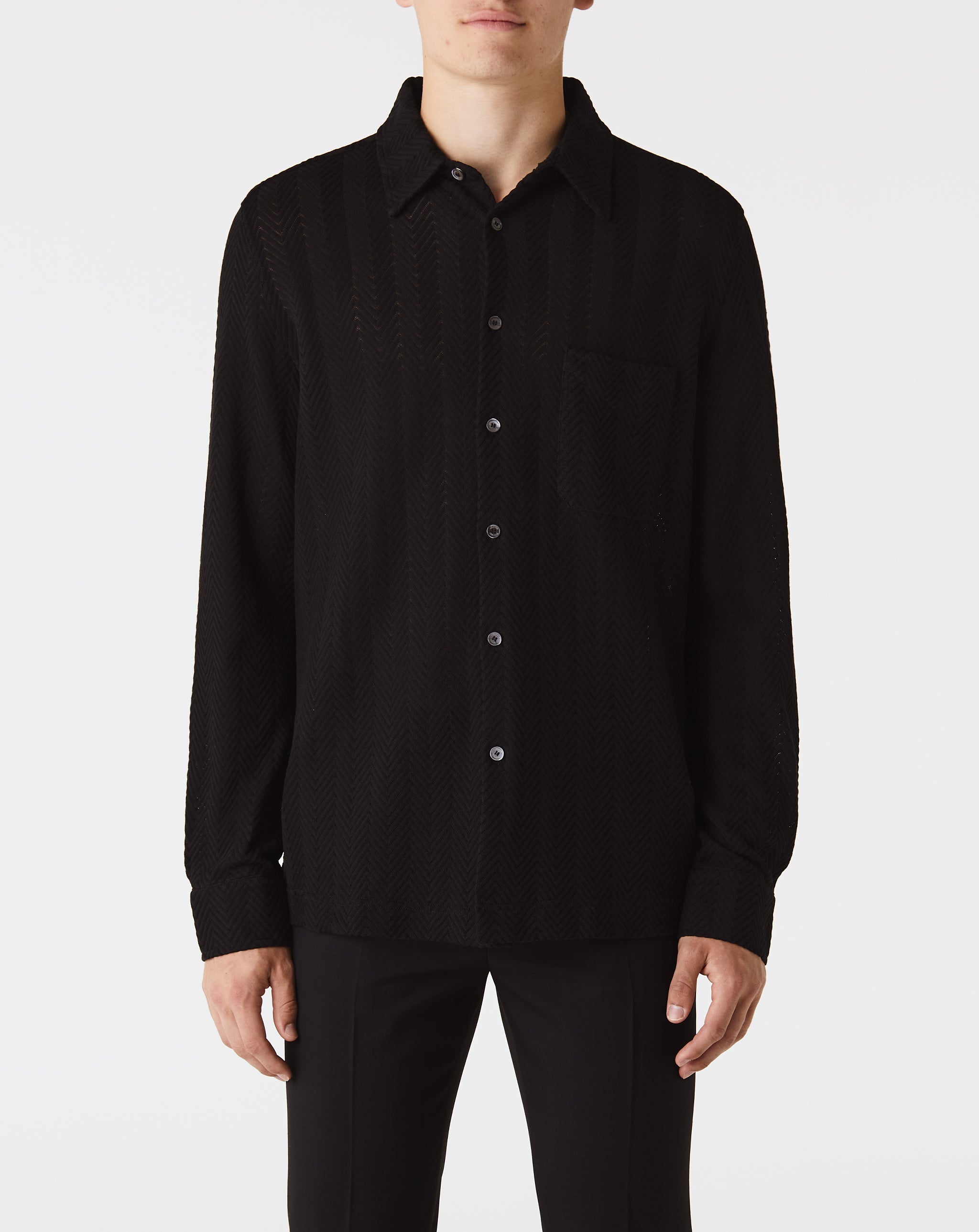 Tonal Zig Zag L/S Shirt