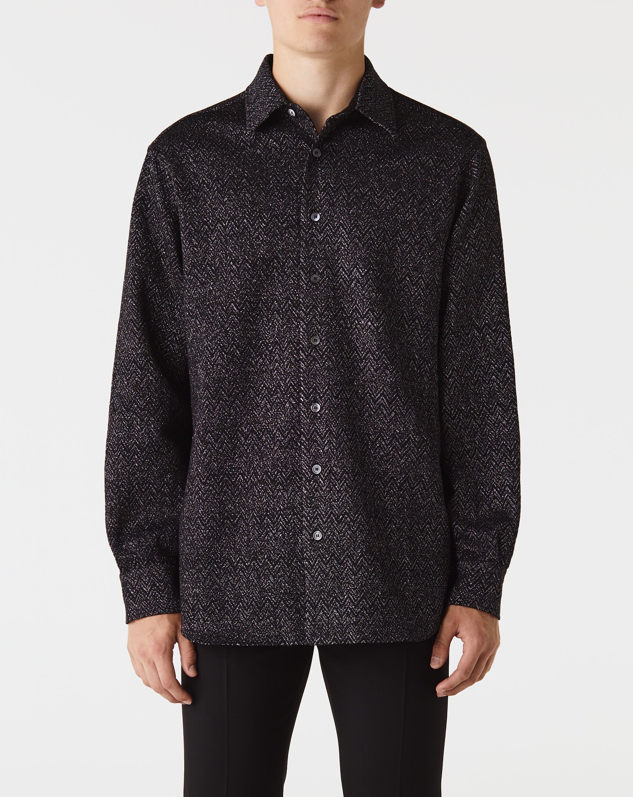 Lurex Zig Zag Long Sleeve Shirt