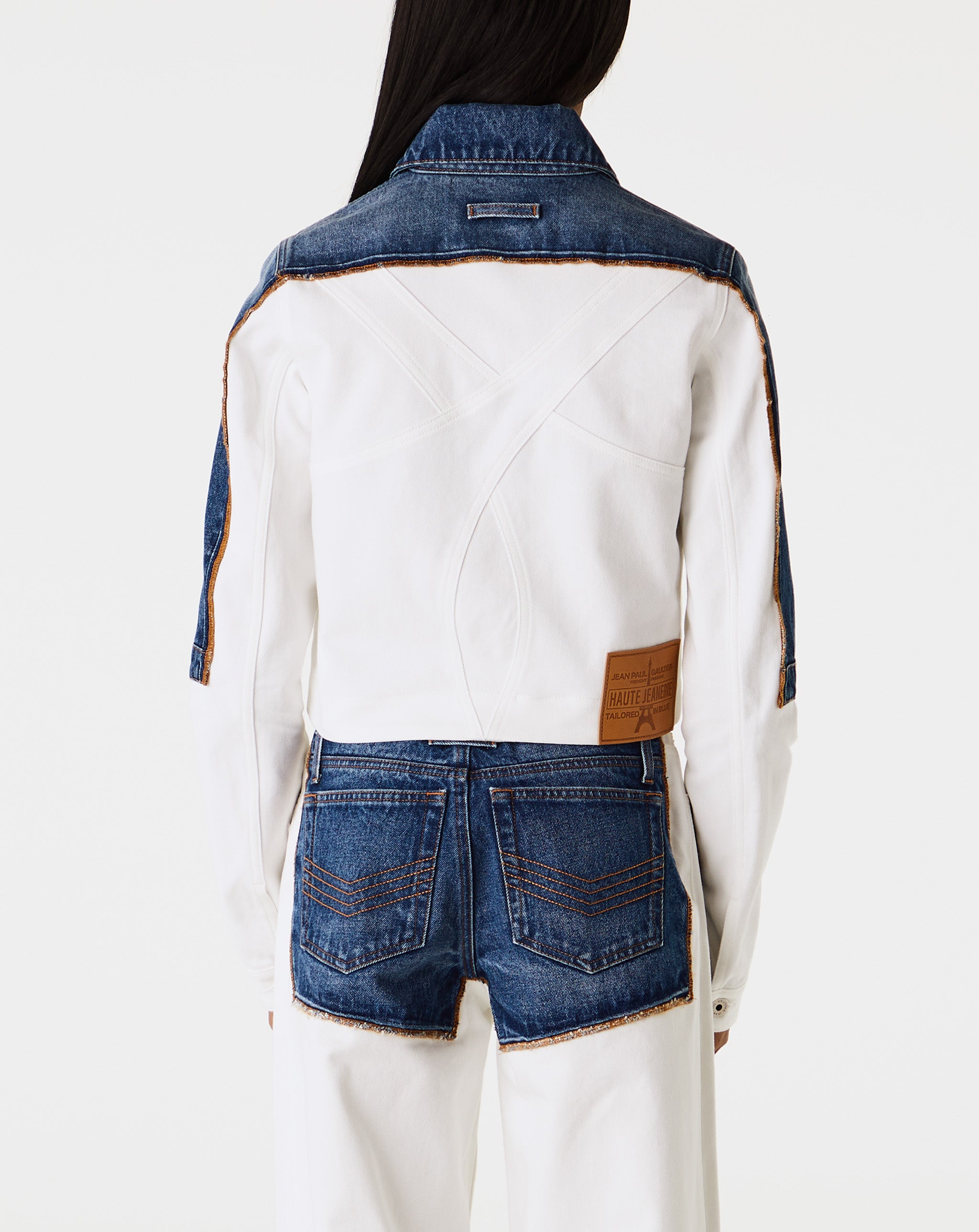 Denim Jacket With Trompe L'Oeil