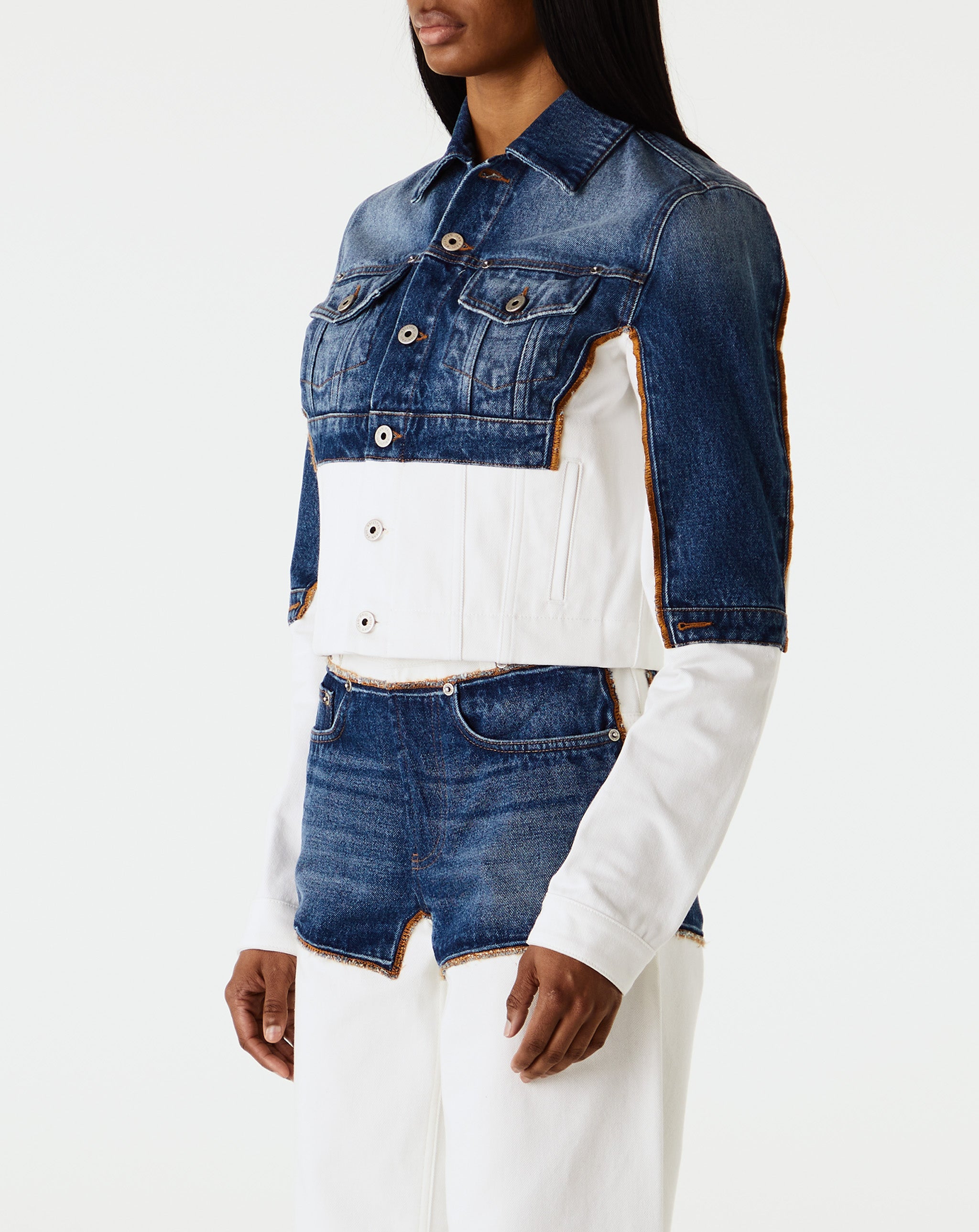 Denim Jacket With Trompe L'Oeil