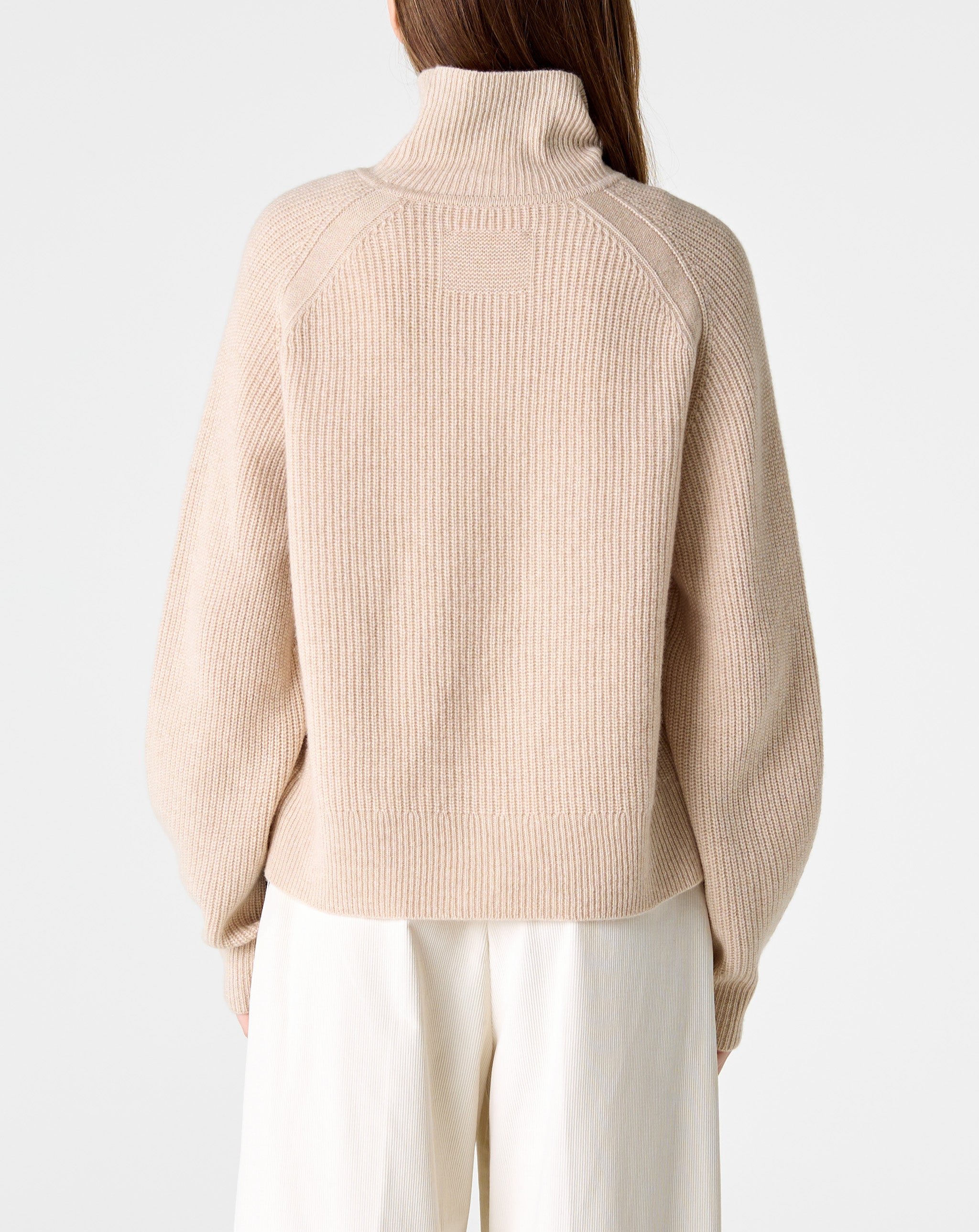 Cropped Rib Turtleneck