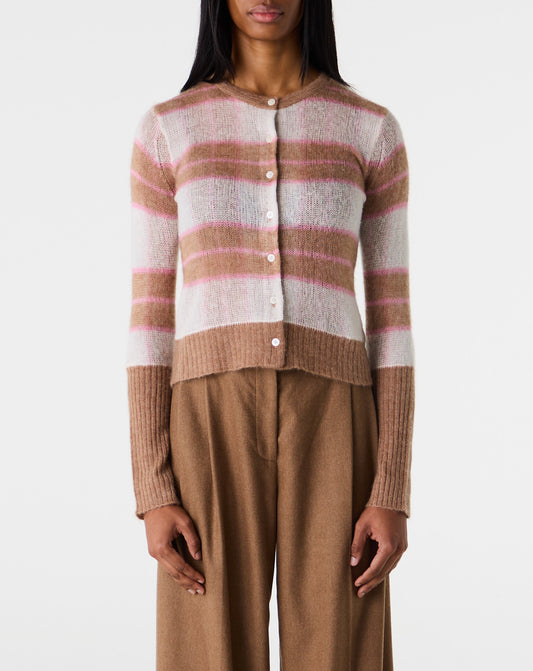 Shadow Plaid Cardigan