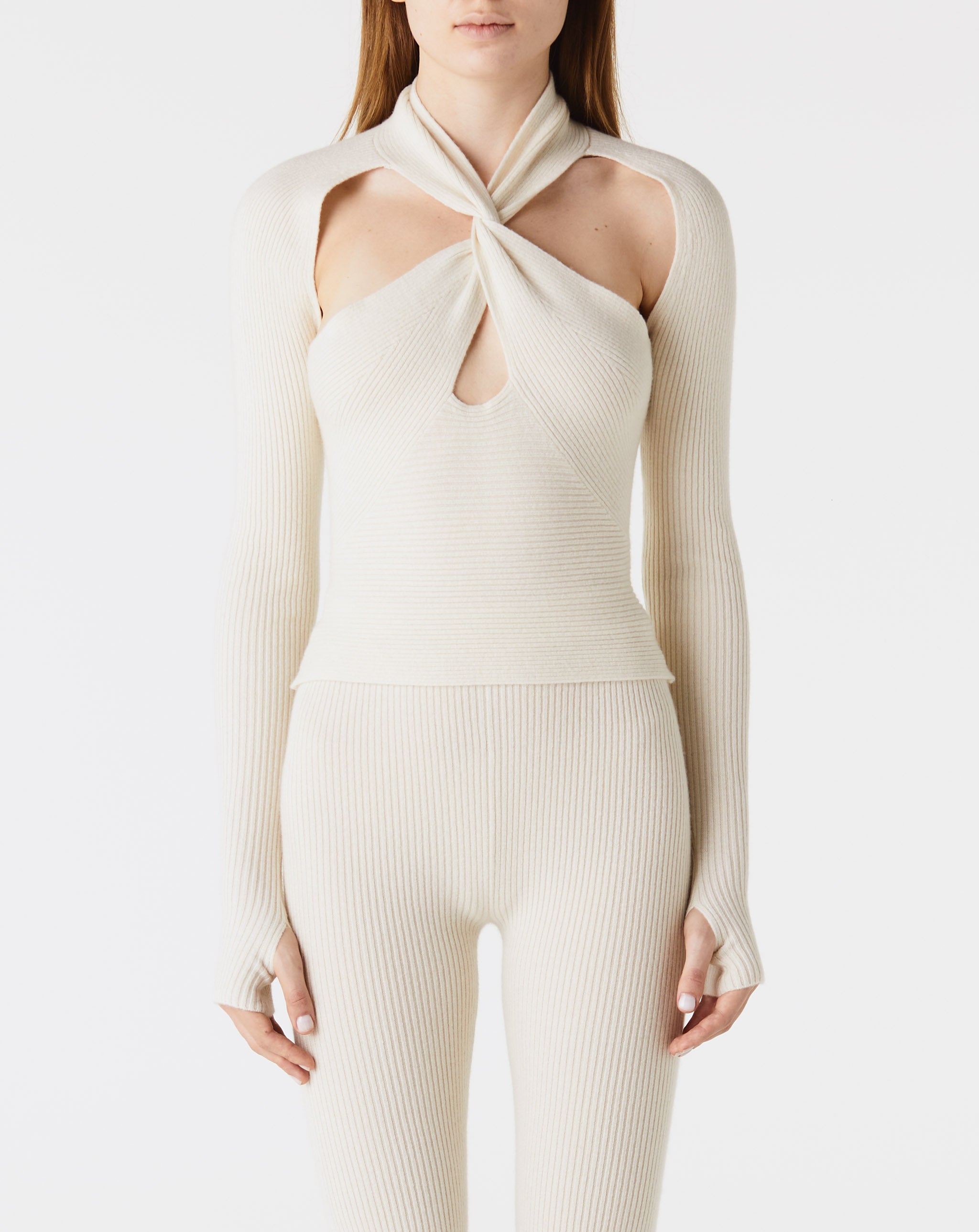 Knot Top In Cream Cashmere