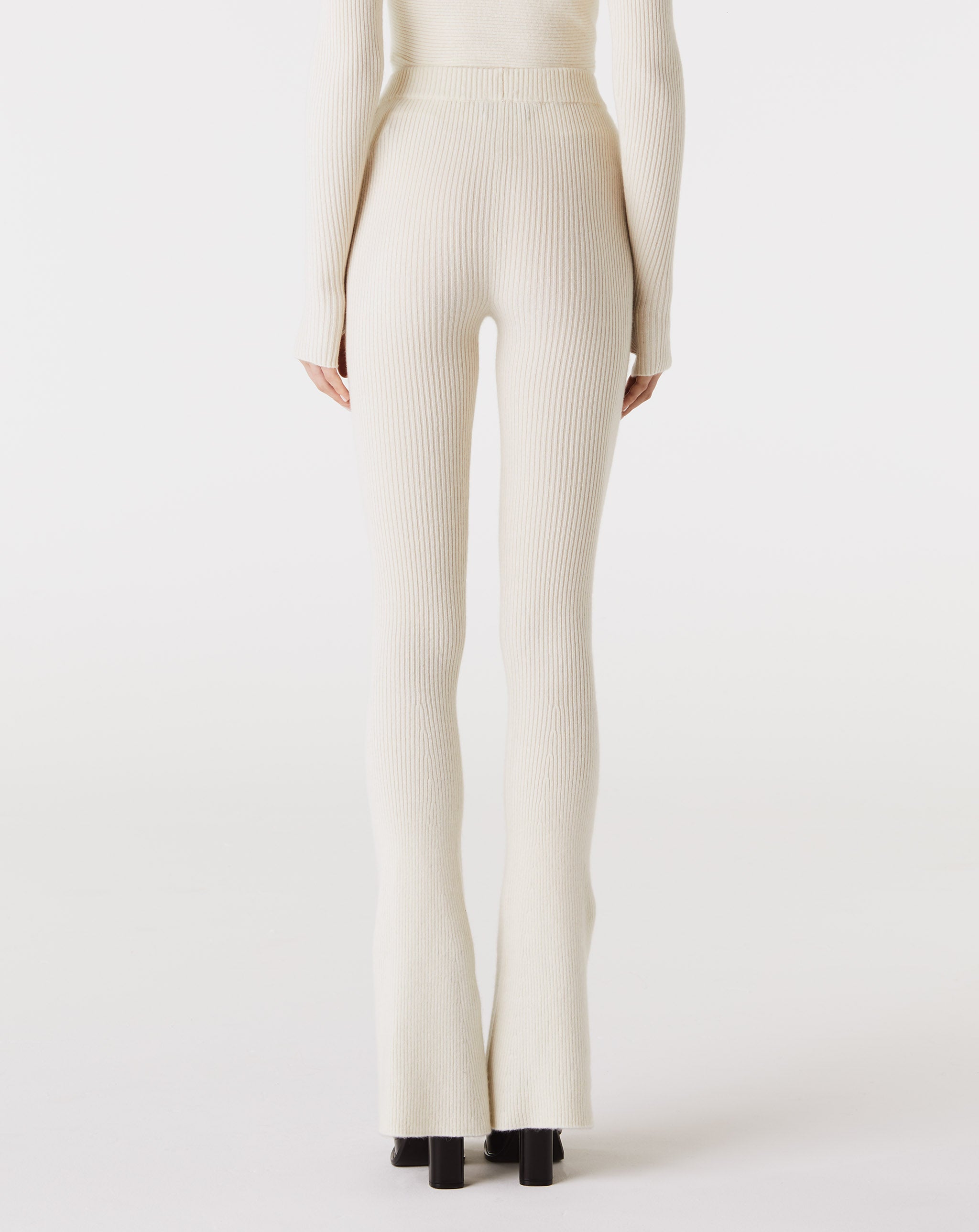 Cashmere Rib Flared Pants