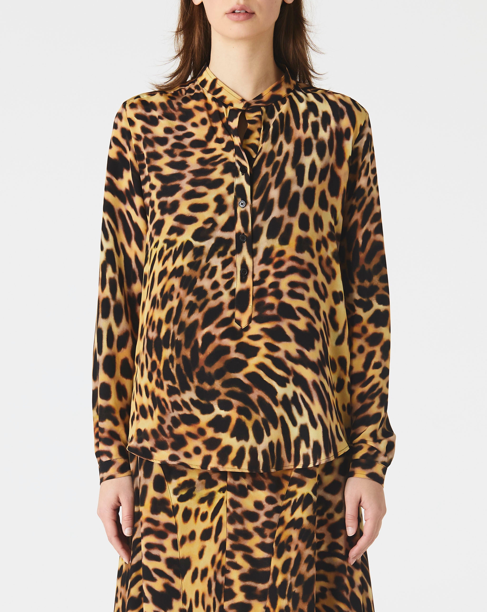Cheetah Print Silk Shirt