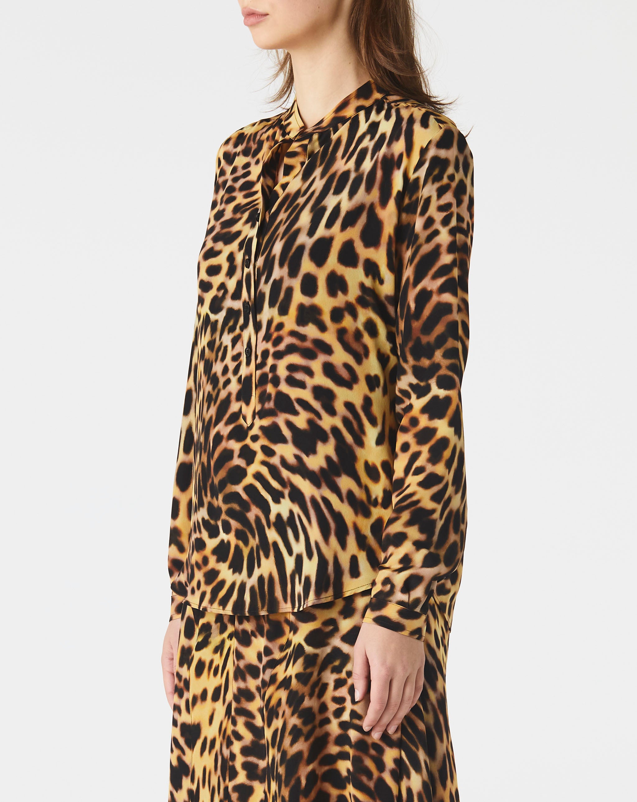 Cheetah Print Silk Shirt