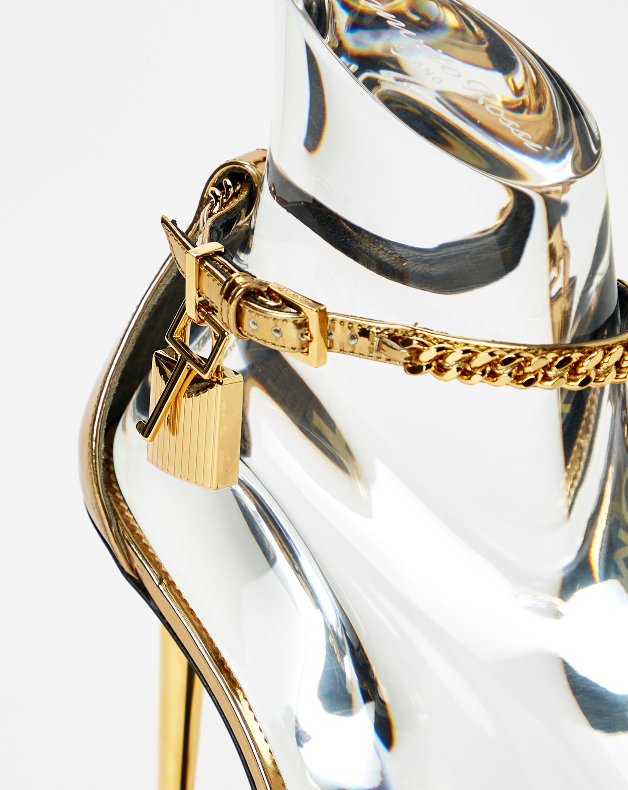 Mirror Chain Thong Sandals