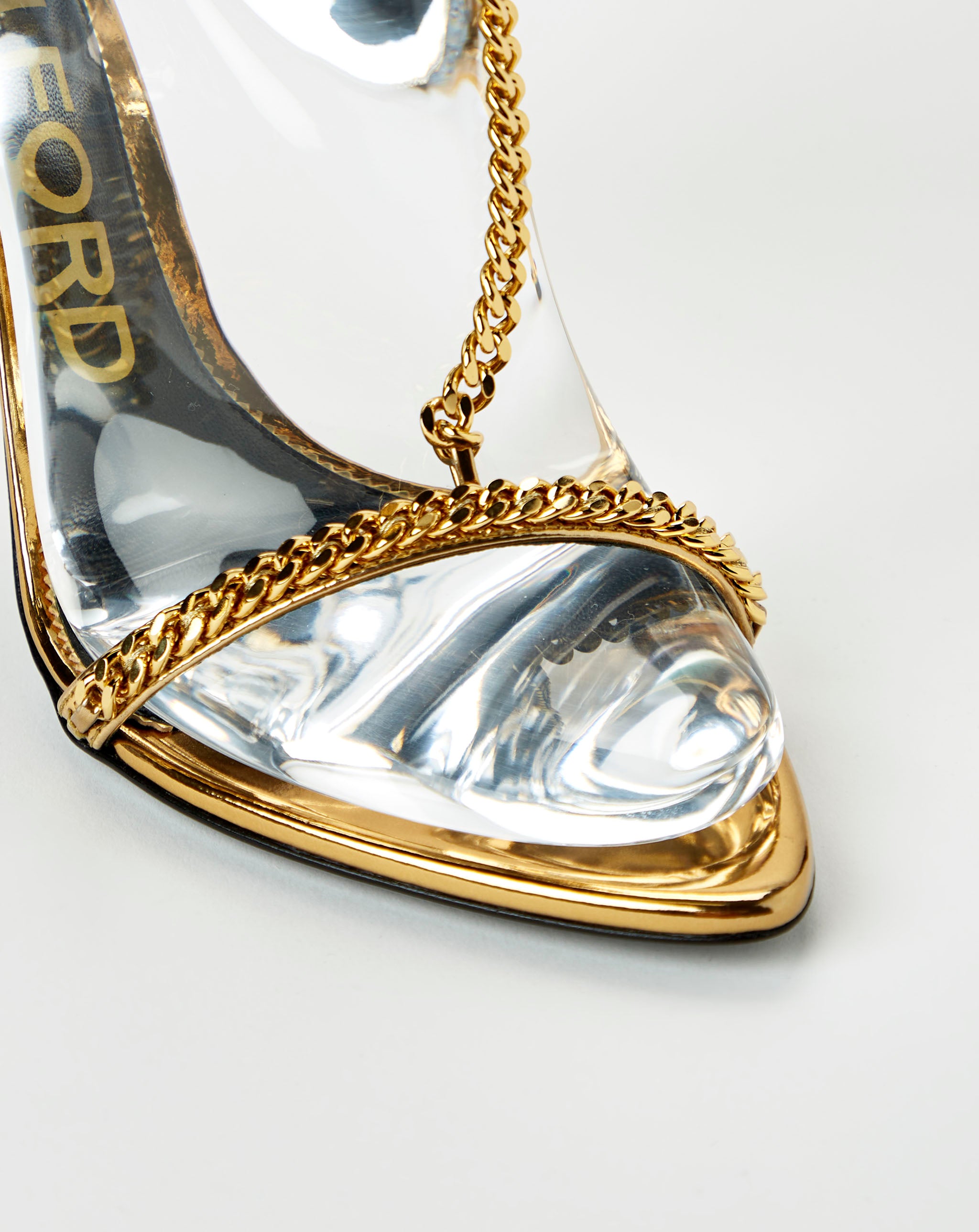 Mirror Chain Thong Sandals