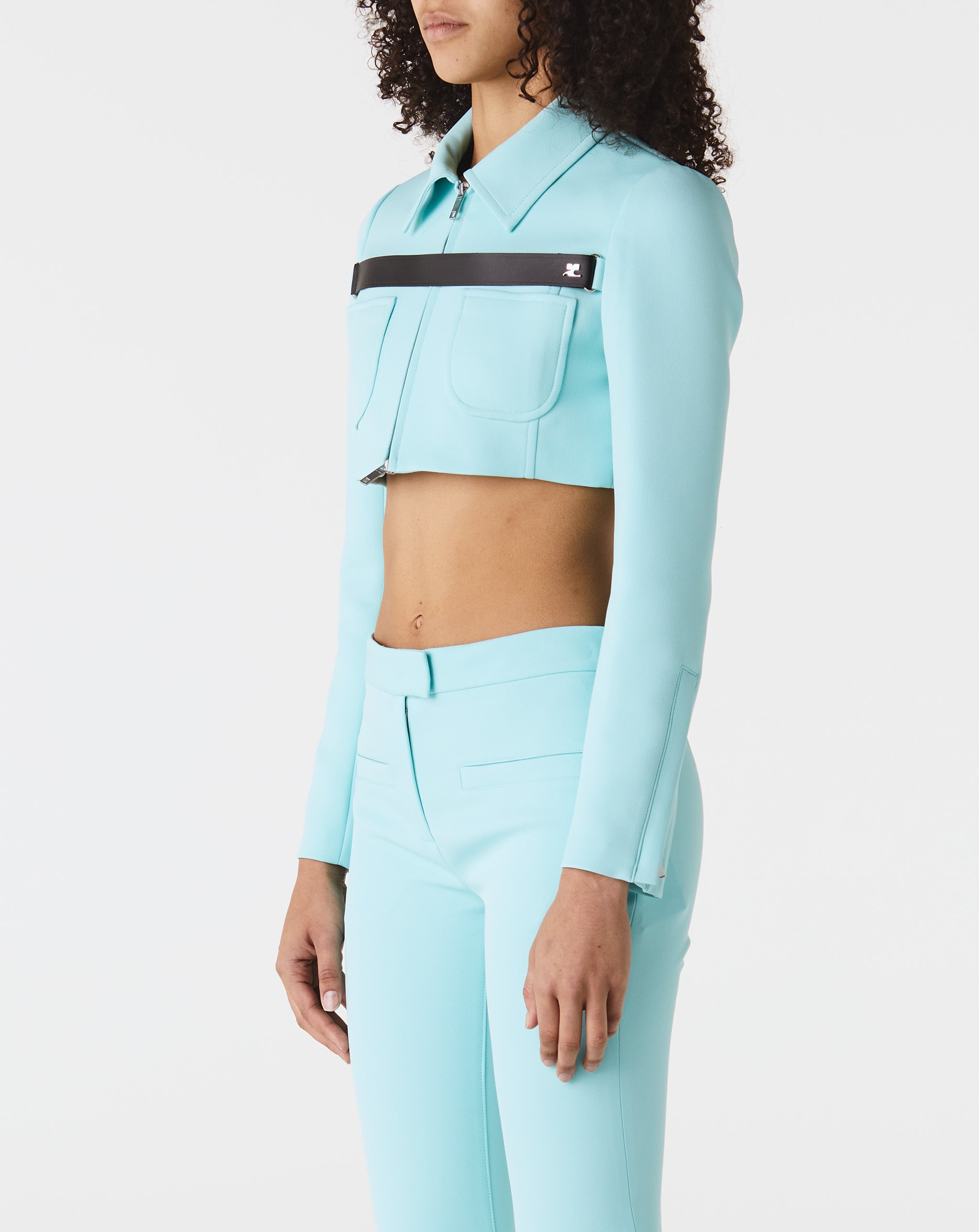 Twill Strap Crop Jacket