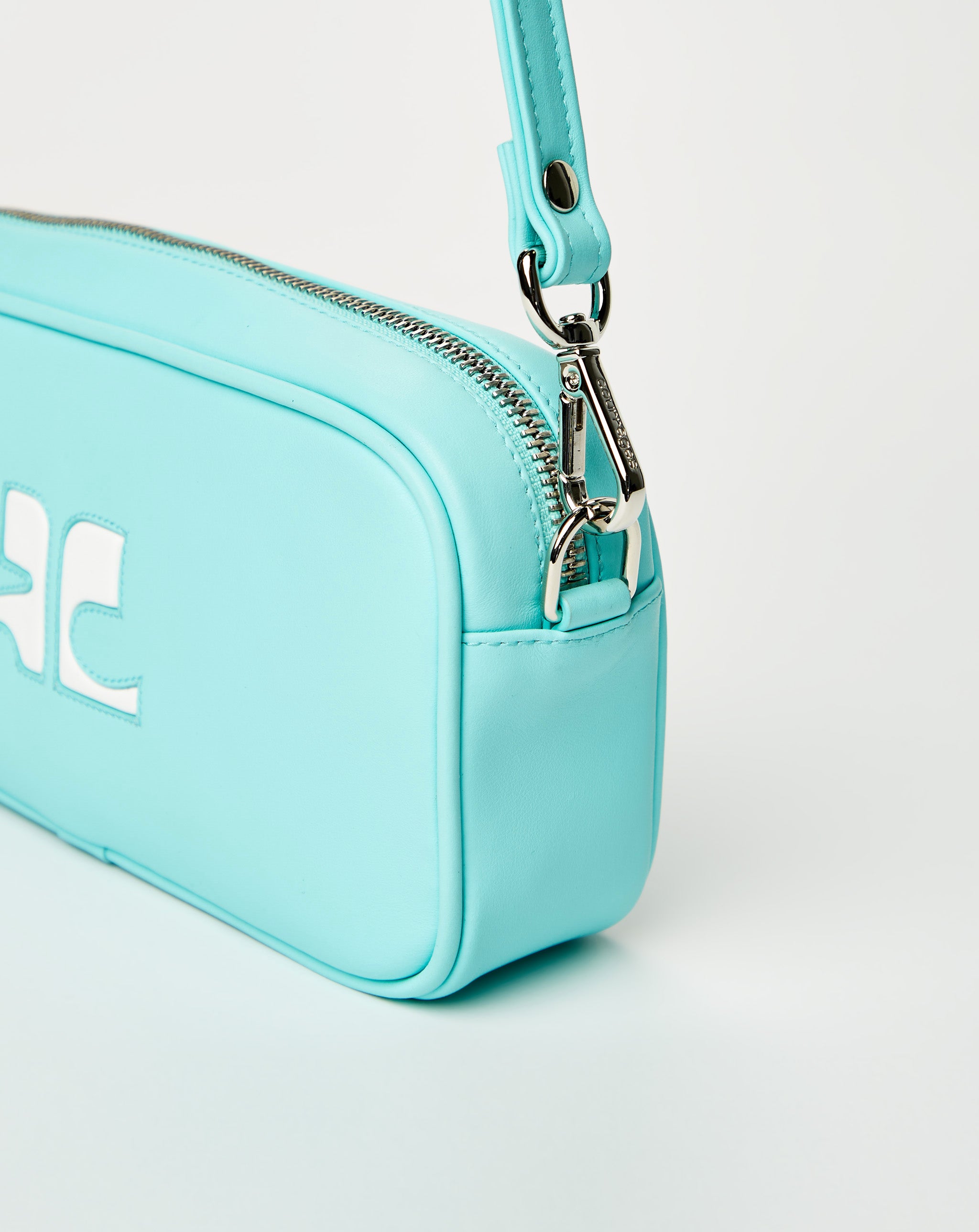 Leather Camera Baguette Bag