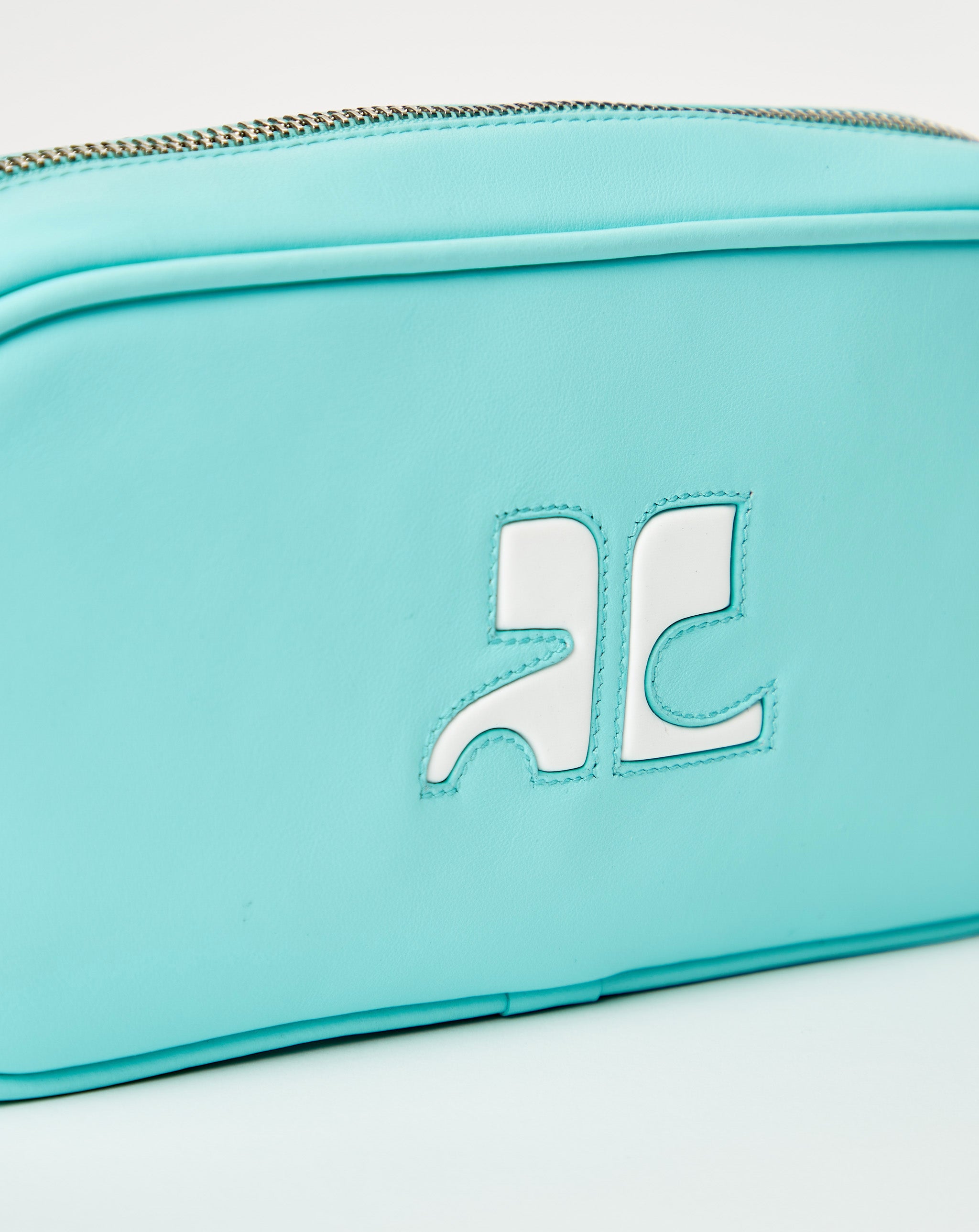 Leather Camera Baguette Bag