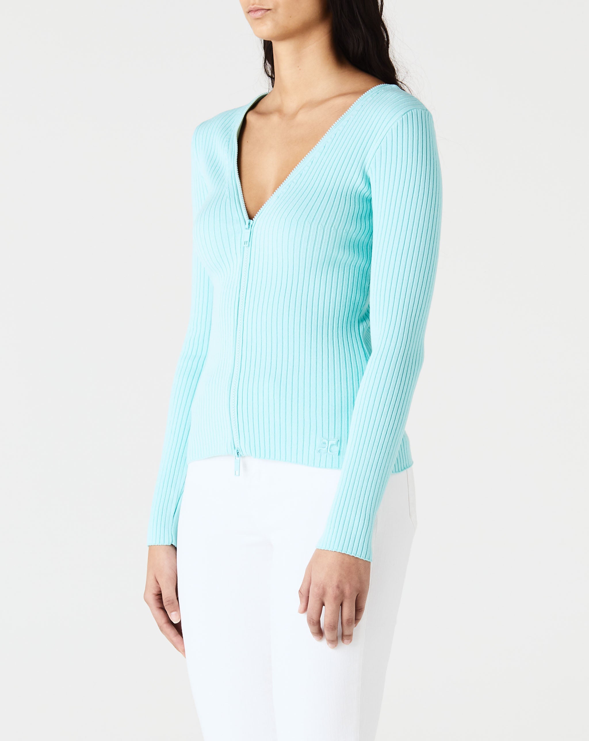 Rib Knit Extra Zip Cardigan