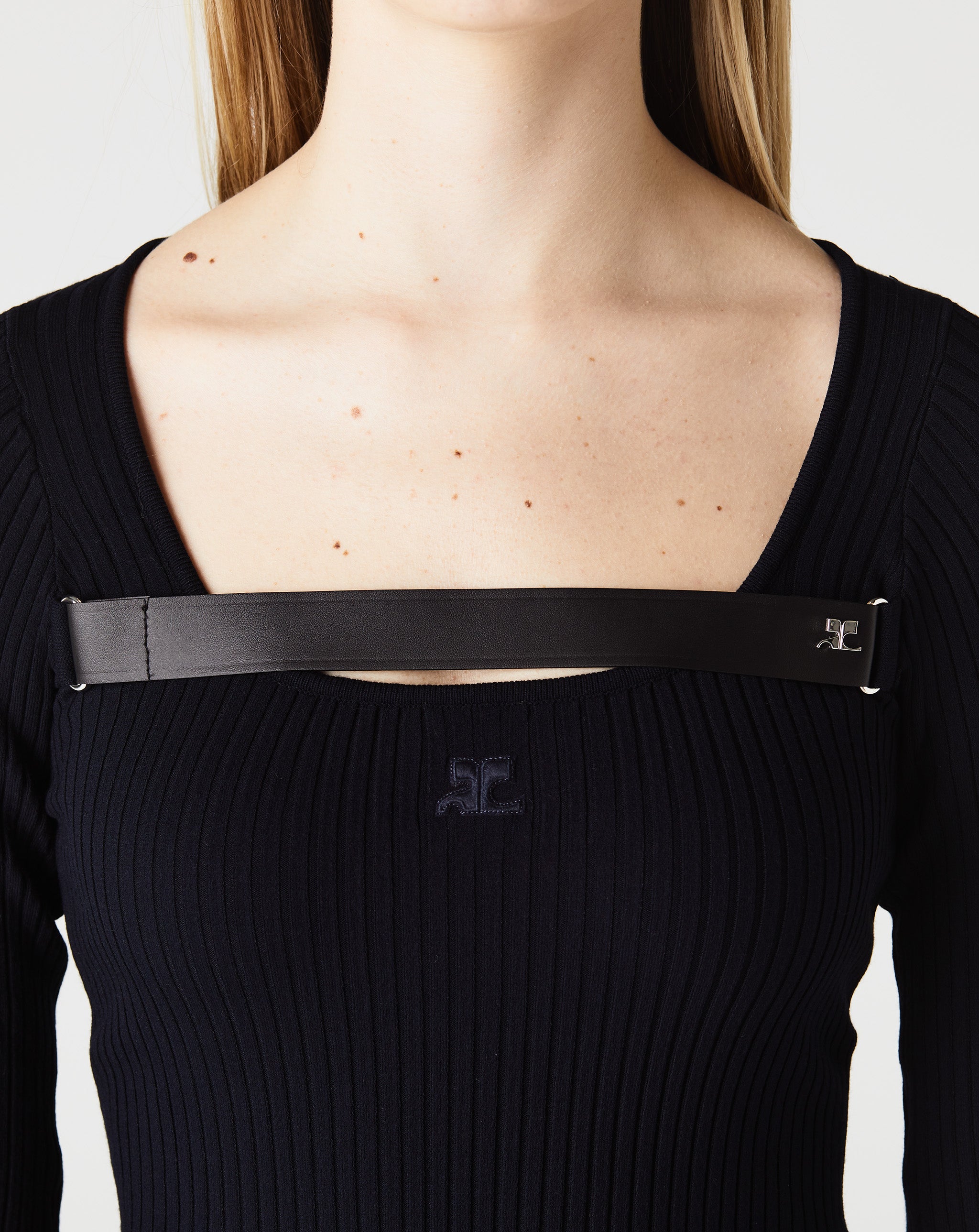 Rib Knit Ls Racer Dress