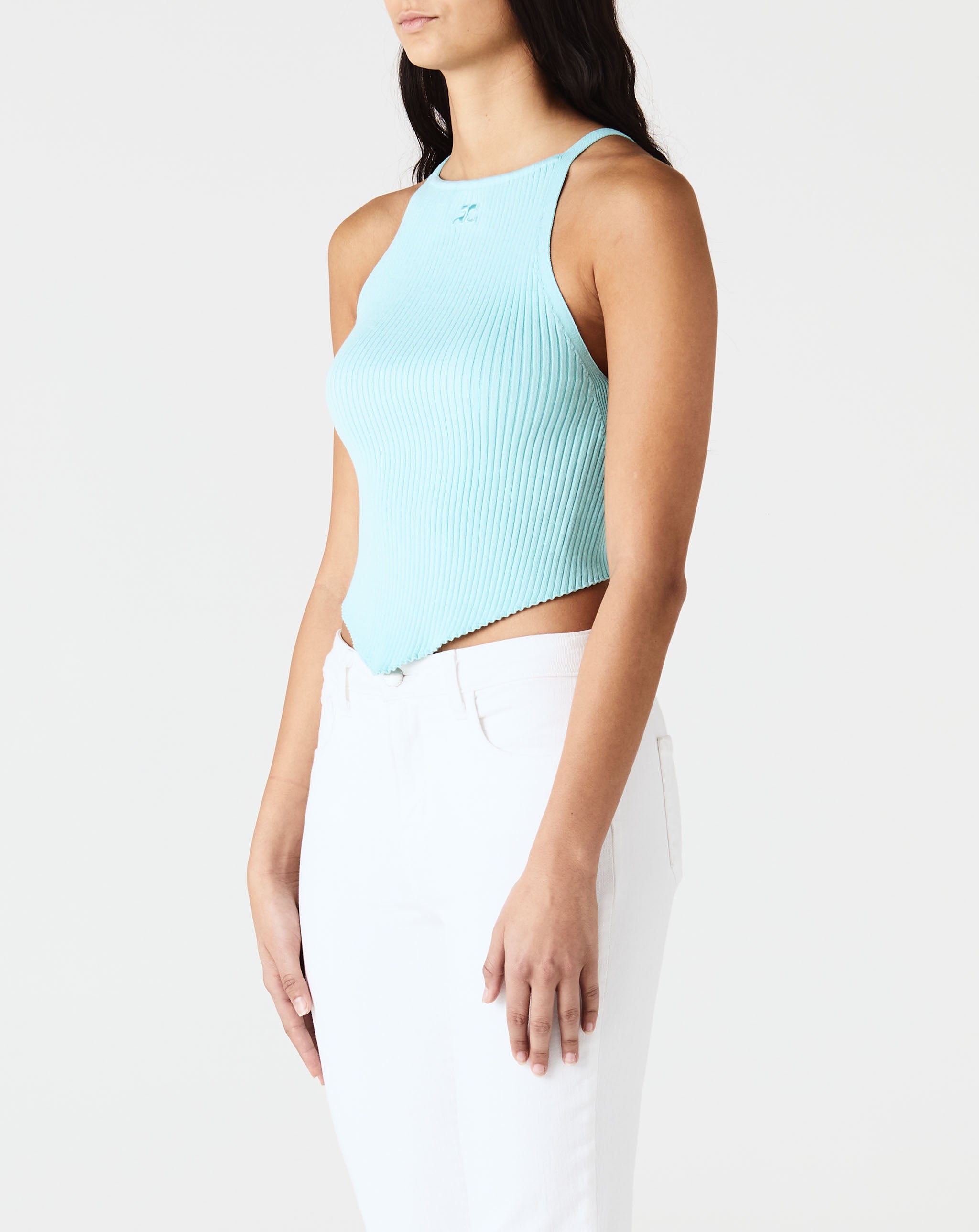 Rib Knit Pointy Tank Top