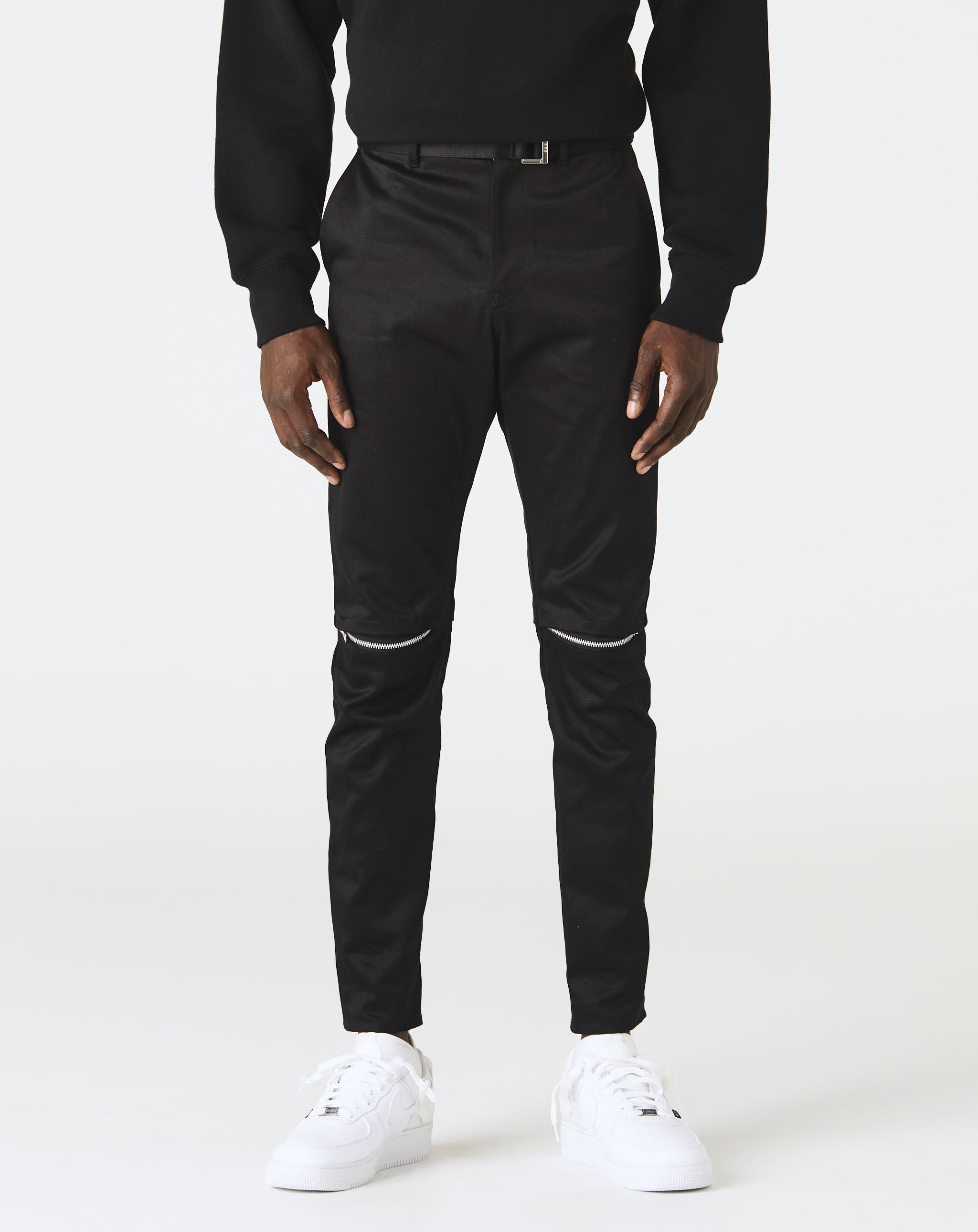 Cotton Chino Knee Zip Pants