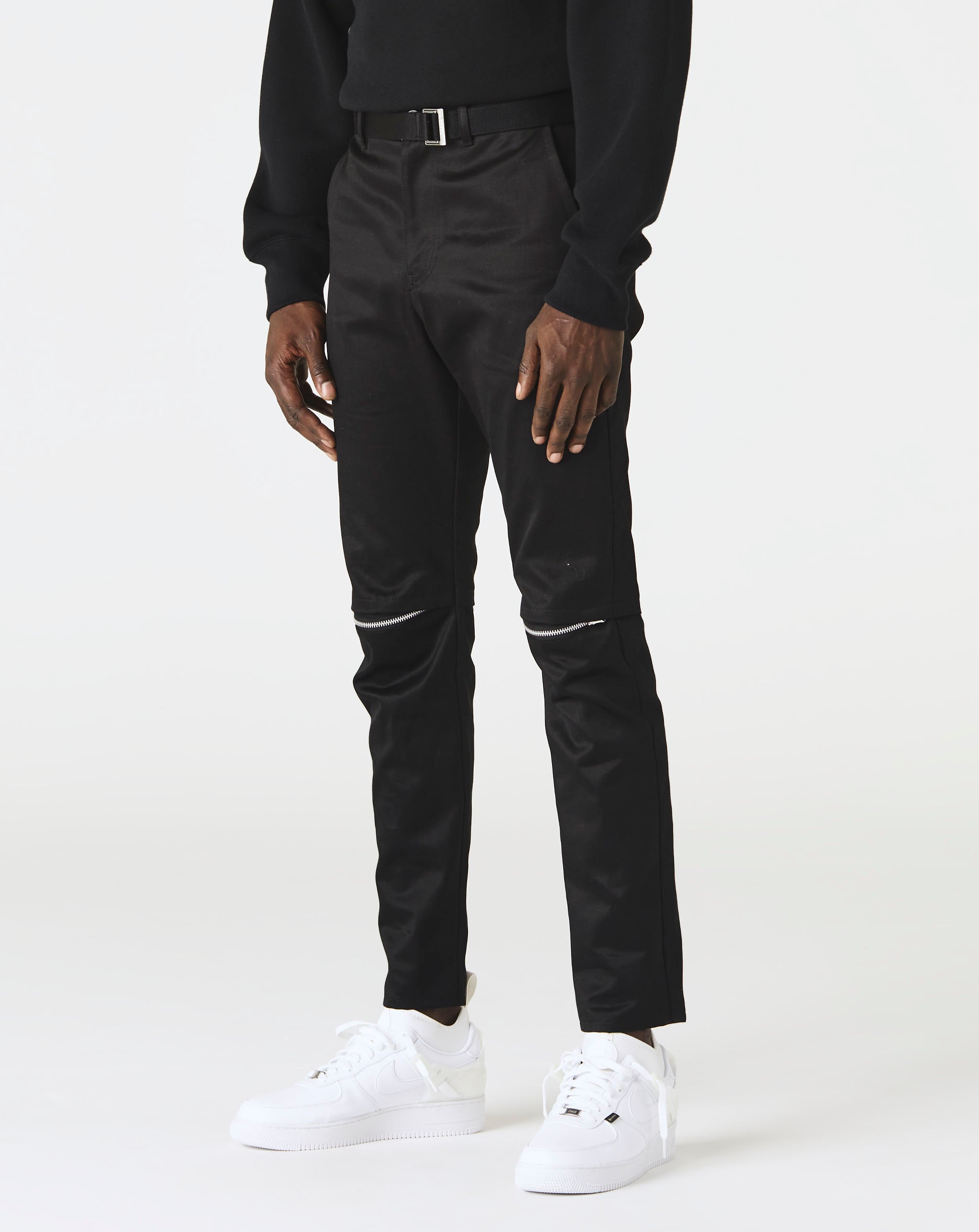 Cotton Chino Knee Zip Pants